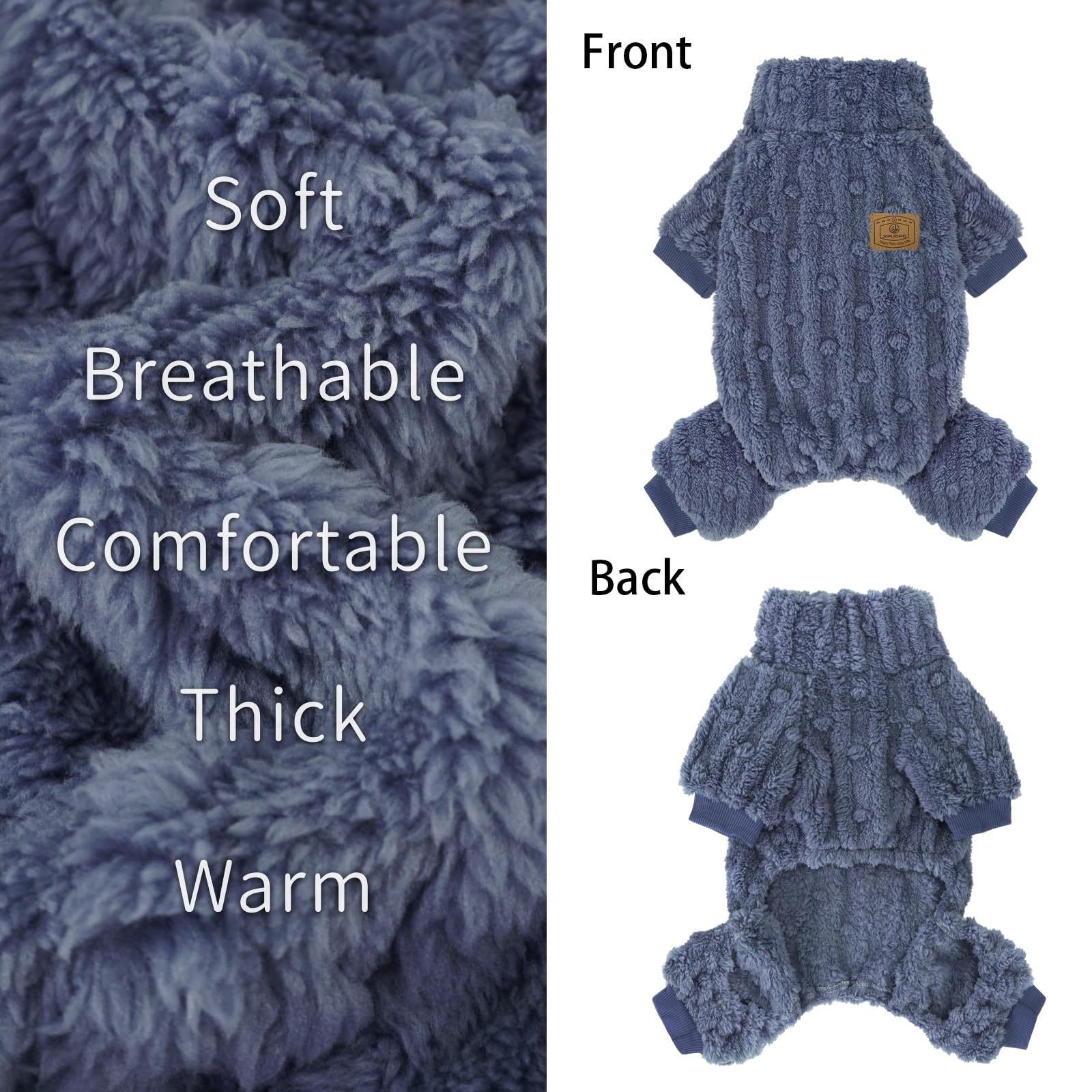 Xpudac Dog Sweater, Dog Winter Clothes For Small Medium Dogs Girl Boy Ultra Soft And Warm Fleece Pet Pajamas For Winter Christma