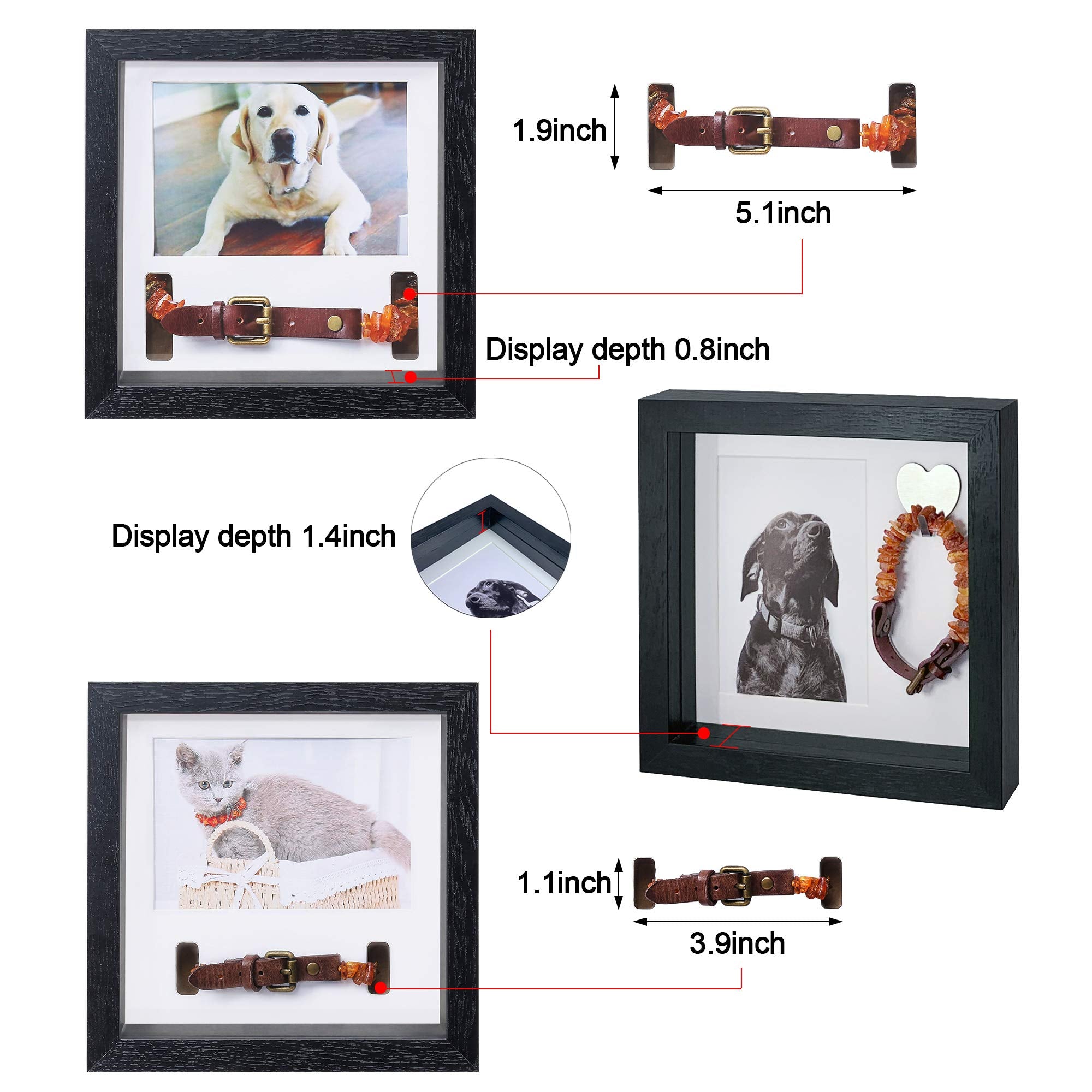 Kcrasan Pet Picture Frame Memorial - Dog Memorial Sentiment Frame For Loss Of Dog Gifts - Pet Collar Frame Remembrance Sympathy Dog Or Cat Tribute Keepsake