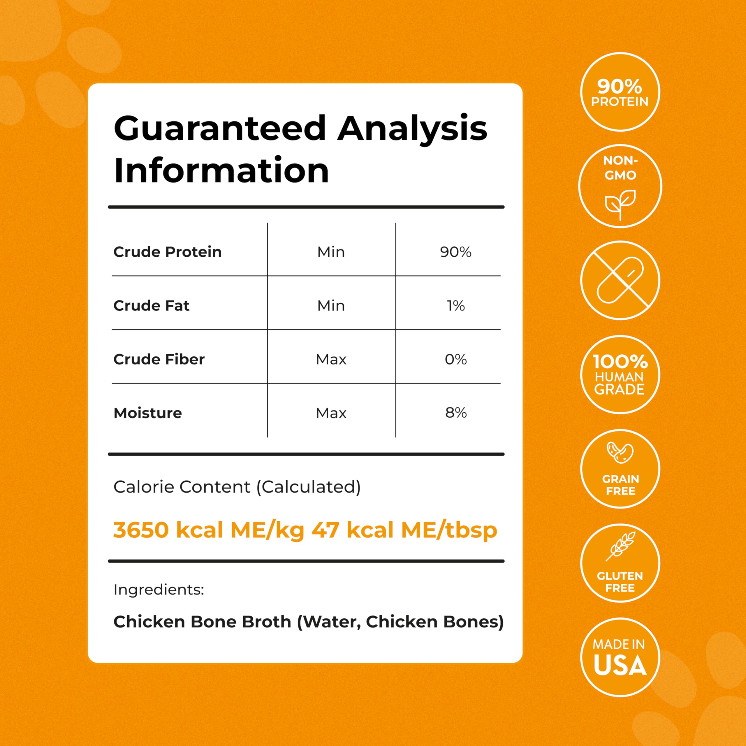 BLUEBIRD PROVISIONS Chicken Bone Broth for Dogs - Dog Safe Bone Broth - Delicious Bone Broth Powder for Dogs - Bone Broth for Ca