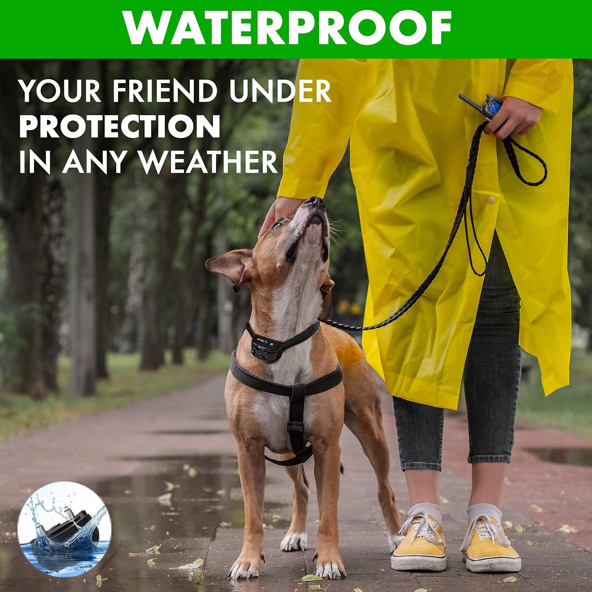 Dog Training Collar - Shock Collar For Large Medium Small Dogs - Behavior Electronic Collar With Remote Control 1000 Feet - Rech