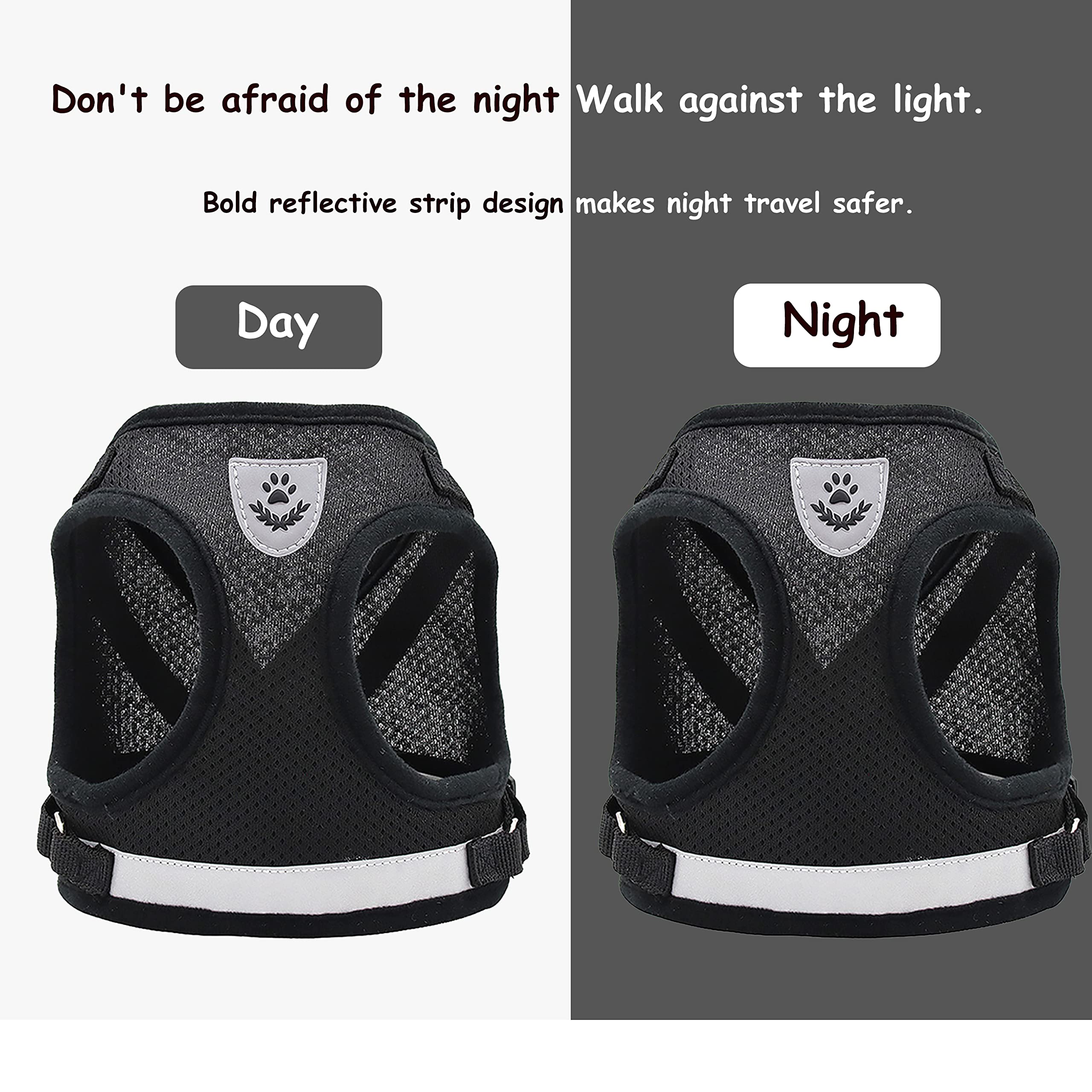 Petbuy Step In Dog Harness And Leash Set,Reflective Adjustable Soft Mesh Breathable Pet Vest Dog Harnesses Set, No Chock No Pull