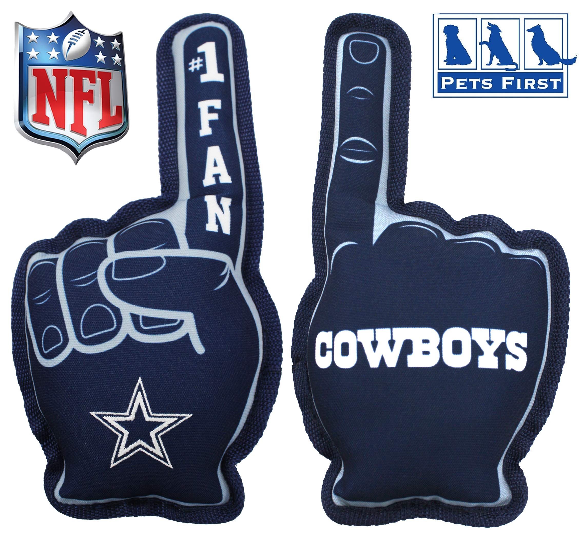 Nfl Dallas Cowboys #1 Fan Toy For Dogs & Cats. Best Tough Pet Toy With Inner Squeaker