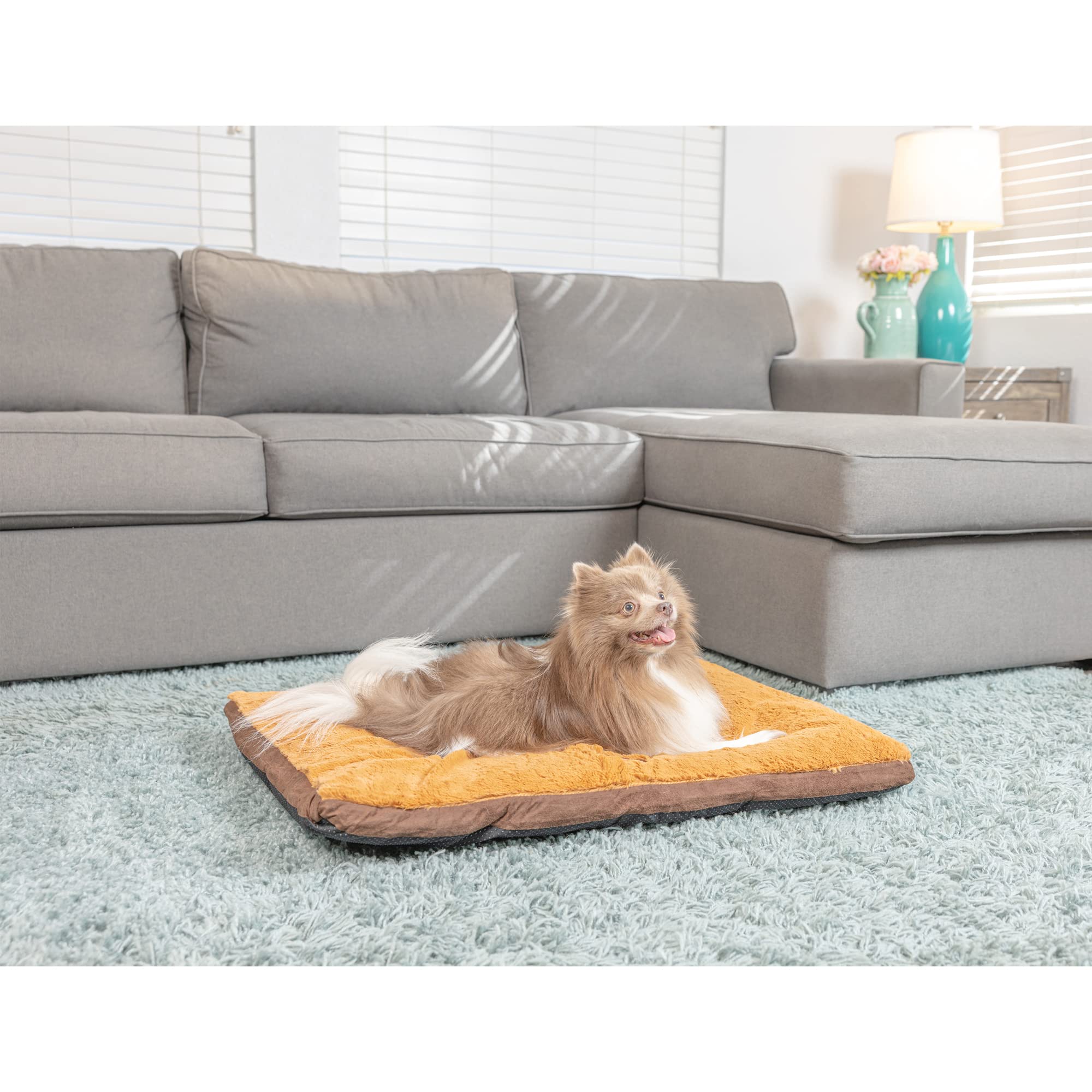 Armarkat Brown Pet Bed, 34-Inch By 26-Inch By 4-Inch