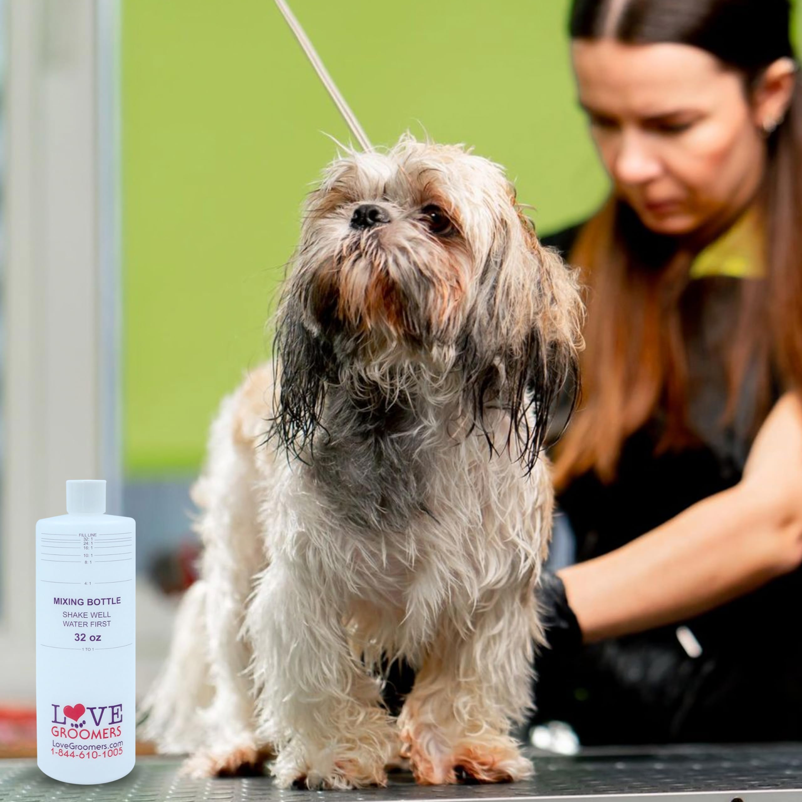 Groomer Essentials 32Oz Dilution Bottles - Set Of 4 - Professional Pet Shampoo Dilution Bottles For Dog Grooming - Perfect Mixing Bottles For Shampoo, Conditioner, And Grooming Solutions