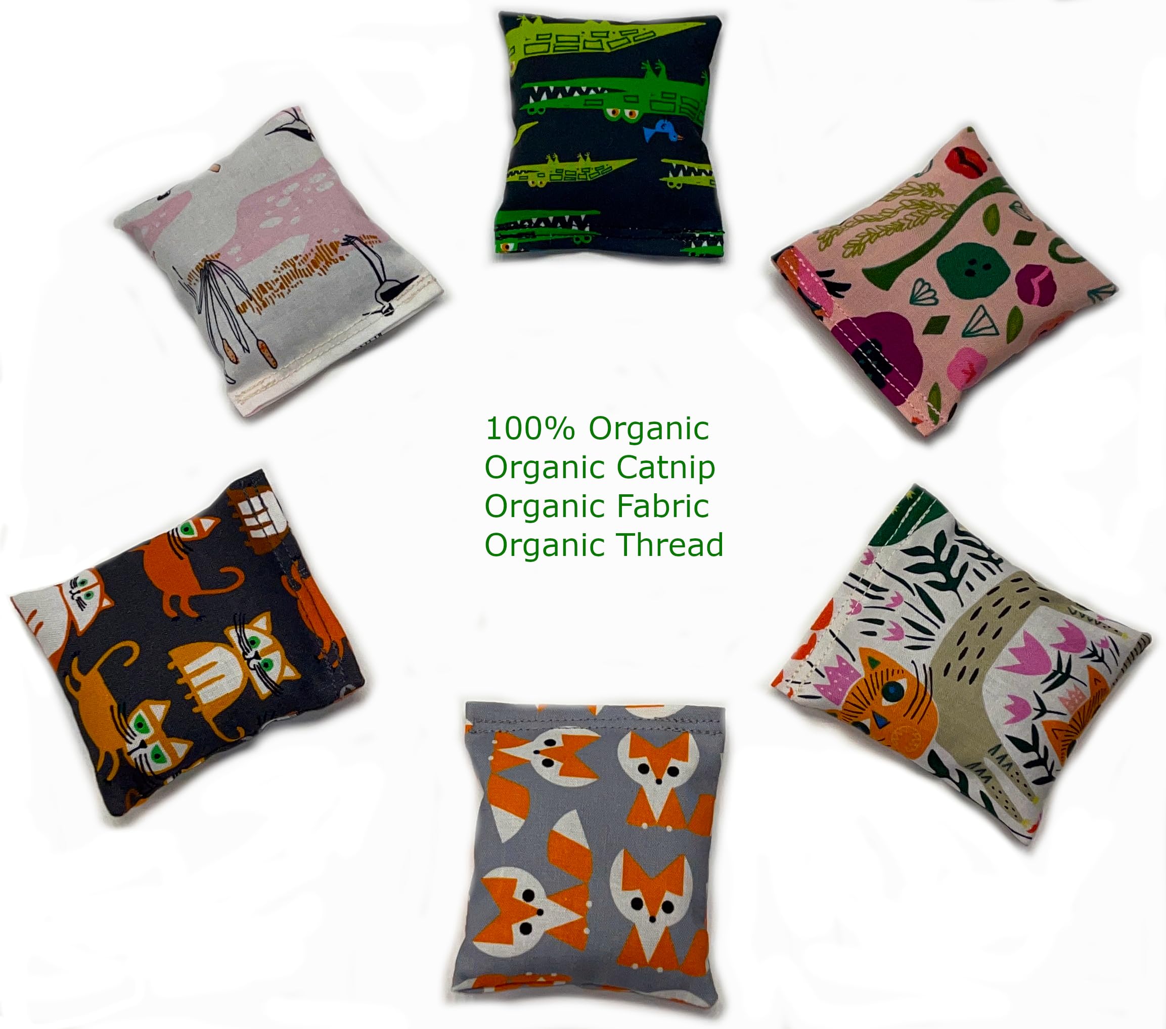 One Organic Catnip Toy From Six Designs, Made With Gots Certified Organic Fabric, Organic Catnip, Organic Thread, Handmade In Th