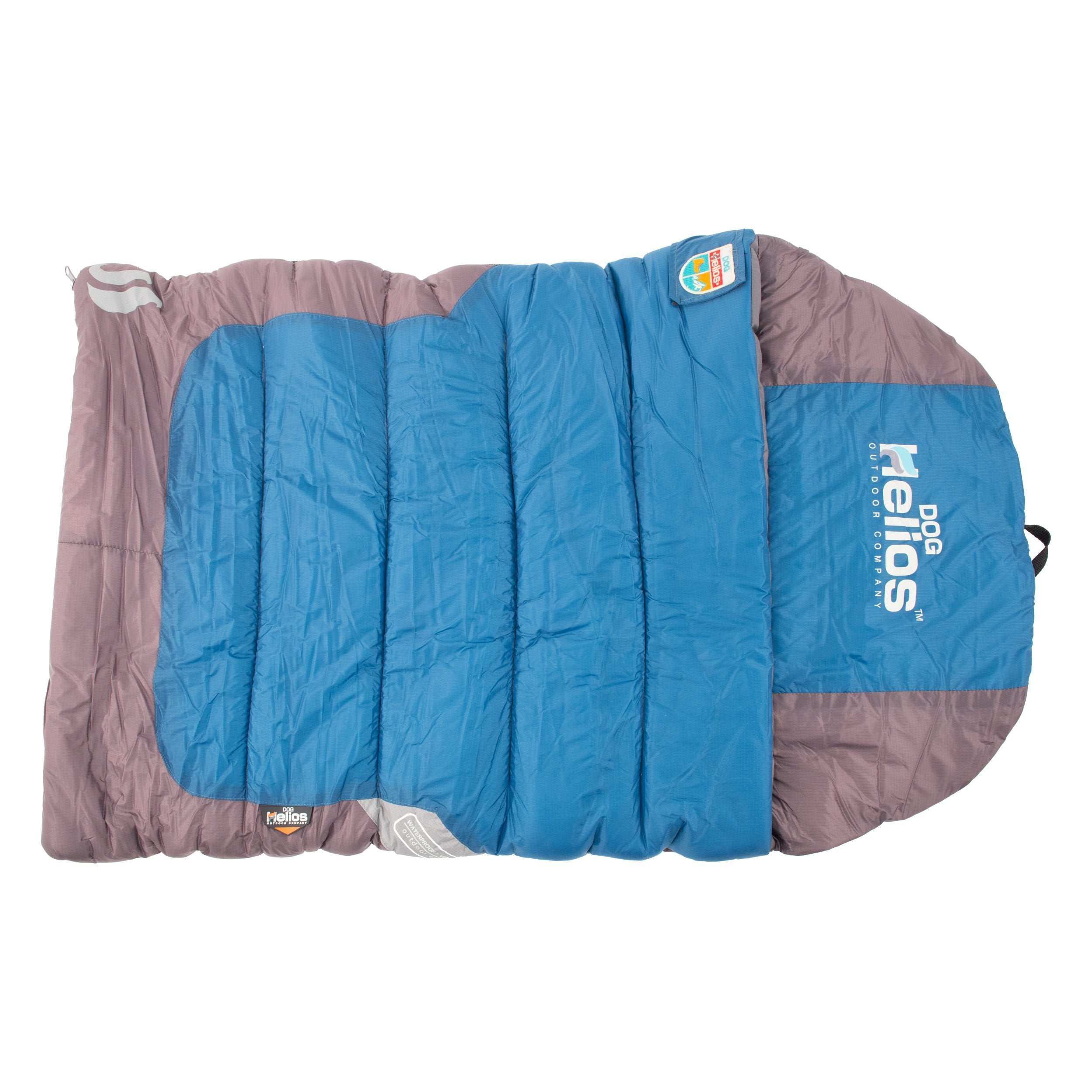 Doghelios 'Trail-Barker' Multi-Surface Water-Resistant Travel Camper Sleeper Pet Dog Bed Mat W/ Blackshark Technology, One Size, Blue, Dark Grey