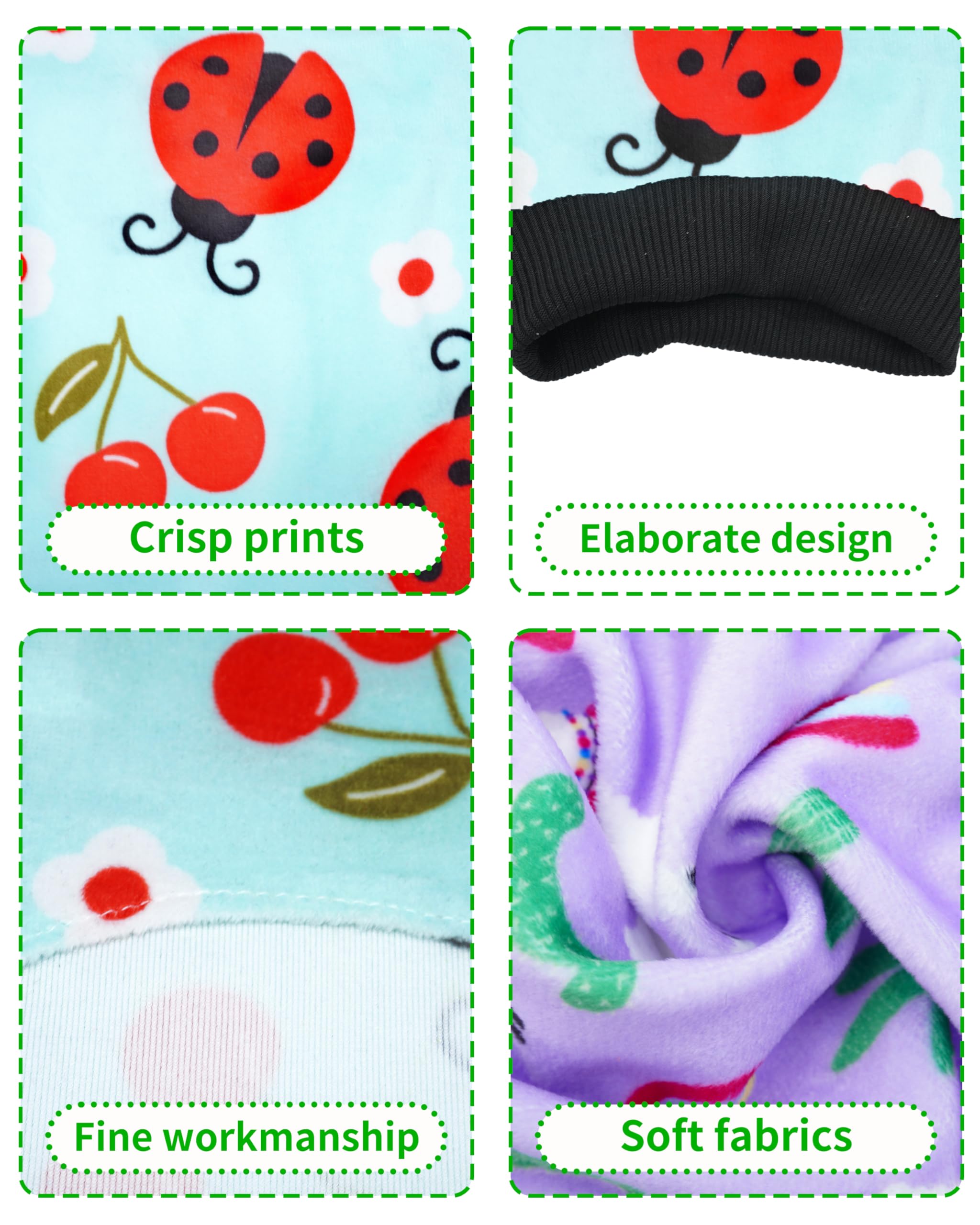 Pet Show 4 Pack Small Dog Pajamas Spring Dog Clothes Doggies Soft Stretchy Pjs Bee Ladybug Jumpsuit Puppy Cats Girl Boy Floral O
