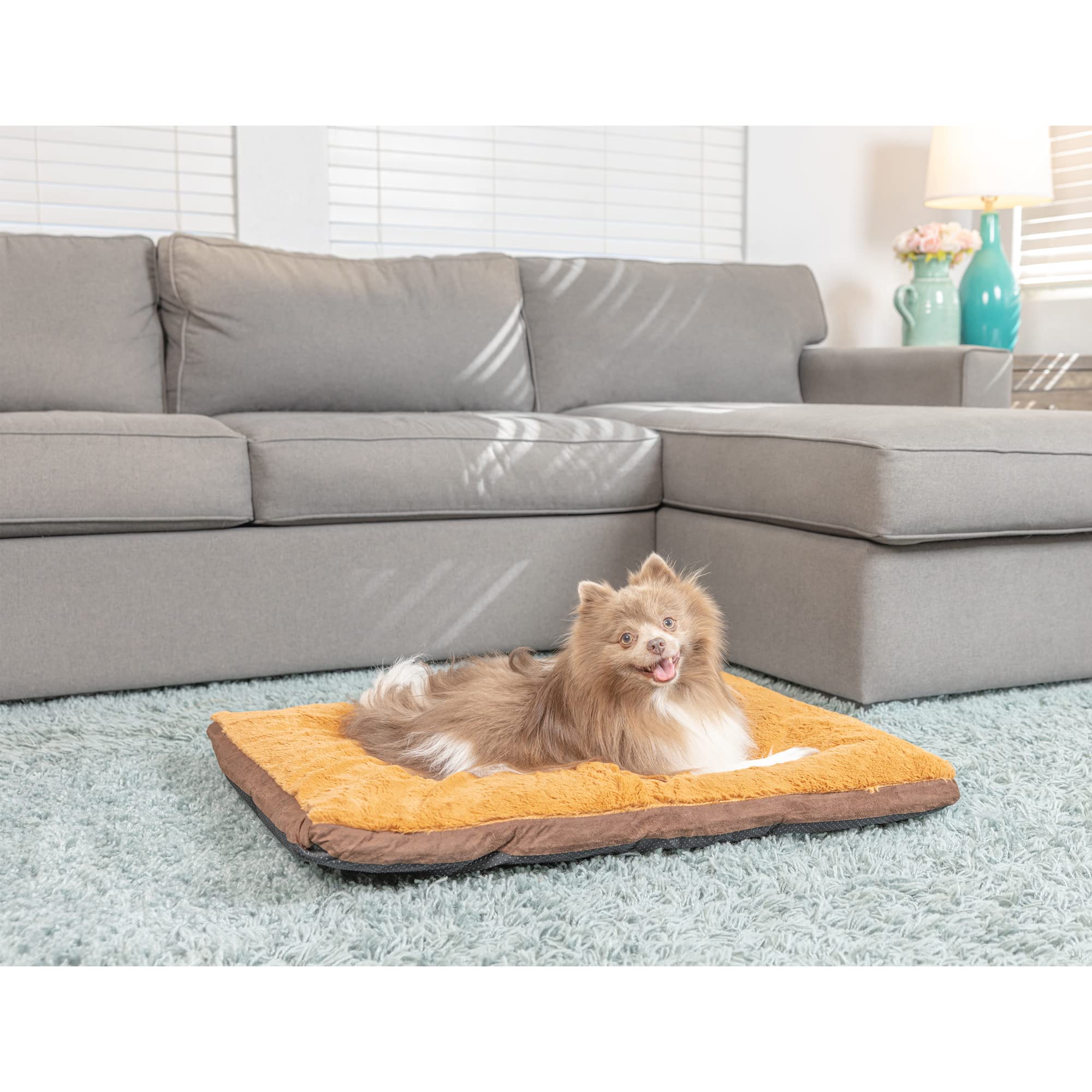 Armarkat Brown Pet Bed, 34-Inch By 26-Inch By 4-Inch