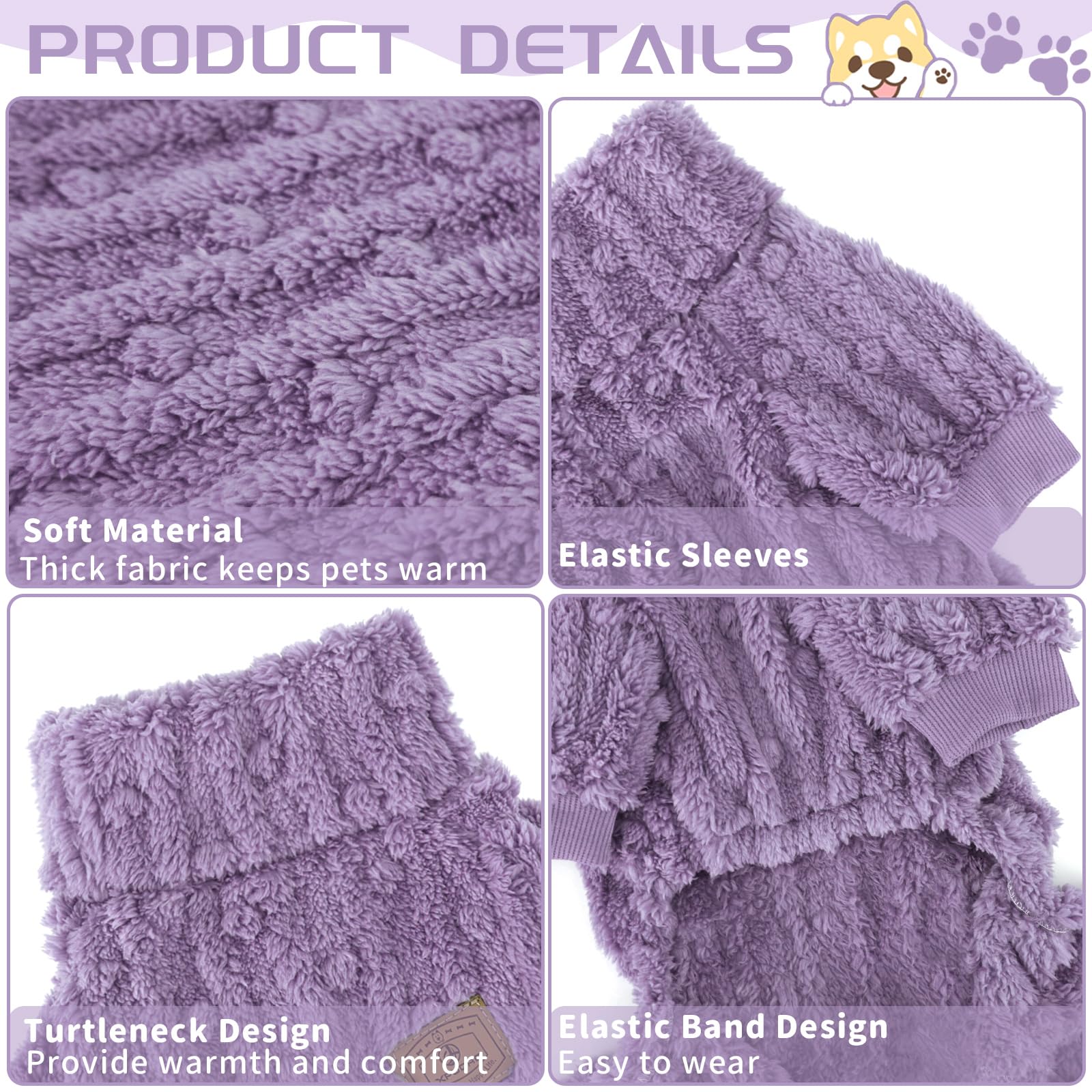 Xpudac Dog Sweater, Dog Winter Clothes For Small Medium Dogs Girl Boy Ultra Soft And Warm Fleece Dog Pajamas For Winter Christma