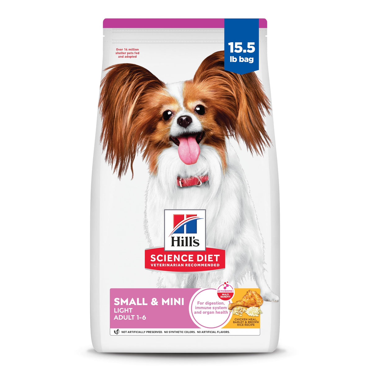Hill'S Science Diet Light , Adult 1-6, Small & Mini Breeds Weight Management Support, Dry Dog Food, Chicken & Barley, 15.5 Lb Bag