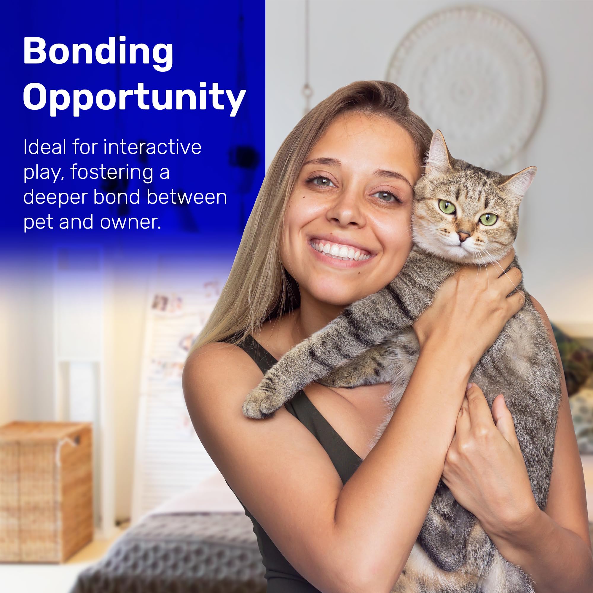 Kats'N Us Real Rabbit Fur Pom Pom Cat Toy - Jumbo Size - White Fuzzy Cat Balls For Interactive Play And Entertainment - 5 Pack