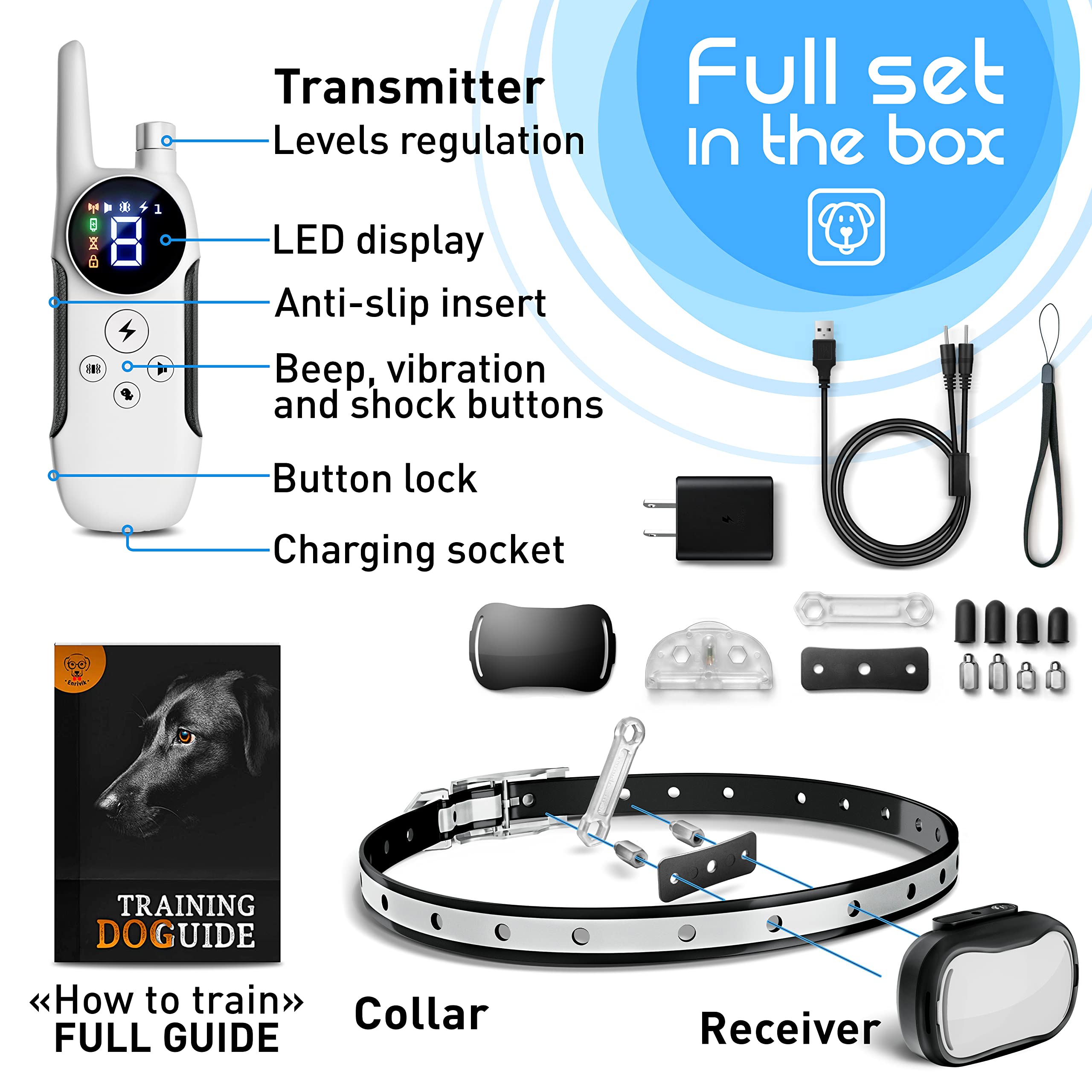 Extra Small Size Dog Training Collar With Remote For Small Dogs 5-15Lbs And Puppies With Shock - Waterproof & 1000 Ft Range