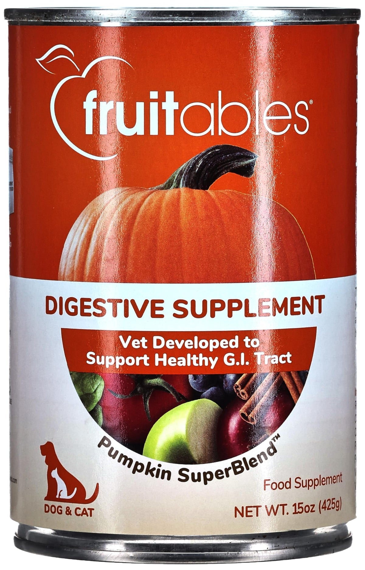 Fruitables Pumpkin & Ginger Flavor, Dog Digestive Supplements (12X15 Oz)- 12 Pack