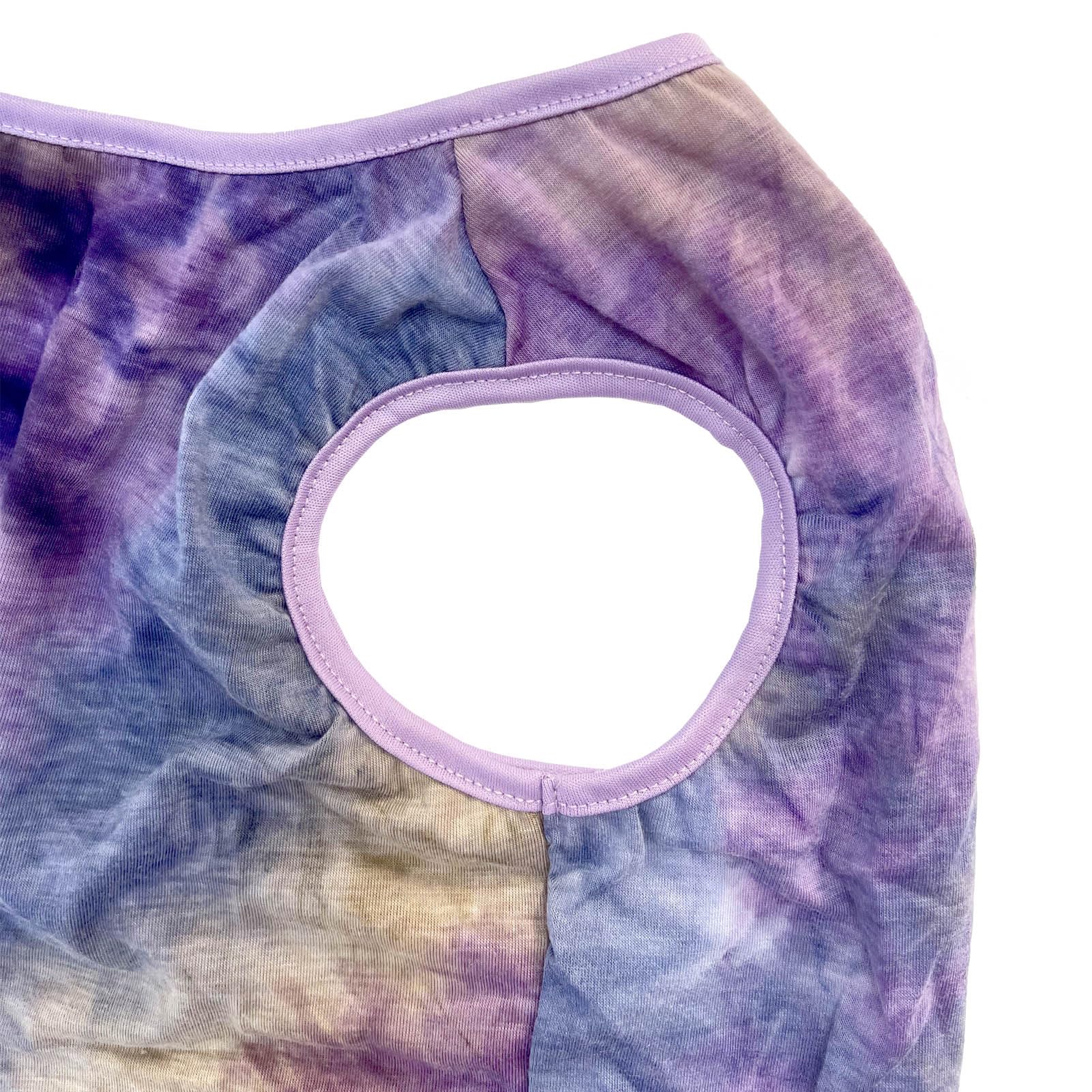 D.E.E Cotton Dog Shirts Large Tie Dye Dog Clothes Lightweight Girl Boy Big (Vestpurple, X-Large)