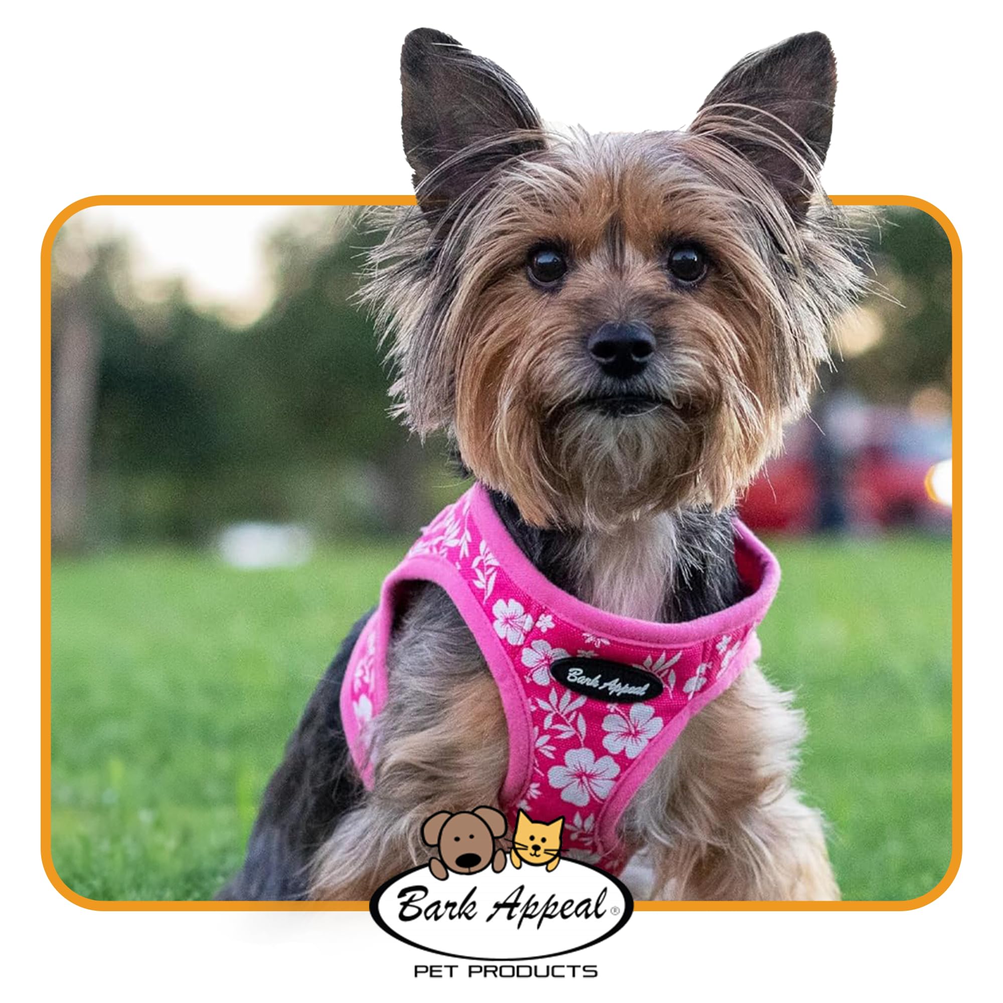 Bark Appeal Lavender Step-In Dog Harness For Small-Medium Pets – Updated Sizing, Re-Measuring Is Essential – Soft Vest Harness – Anti-Choke With Adjustable Strap & Heavy Duty Clip – Xs