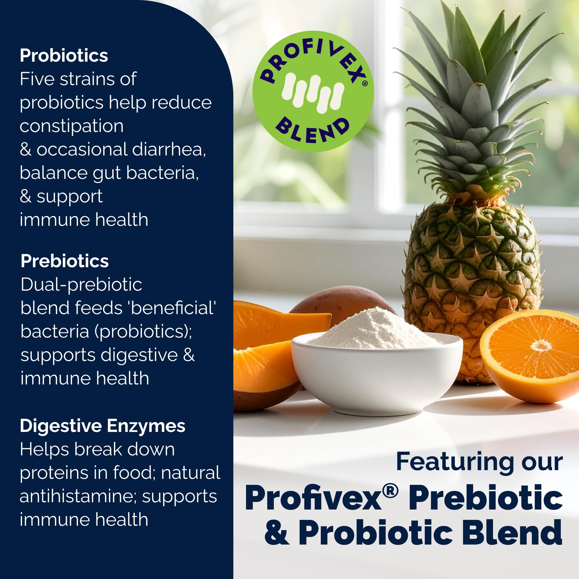 Vetnique Glandex Daily Probiotics for Dogs with Prebiotics to Support Gut Health with Fiber and Digestive Enzymes, Probiotic Che