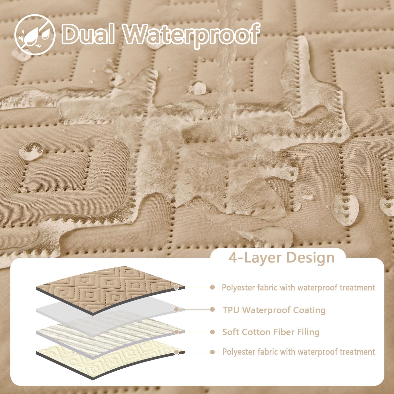 hyha Waterproof Dog Blanket, Soft Dog Bed Cover Pet Blankets, Waterproof Sofa Couch Cover for Dogs Washable, Reversible Pet Couc