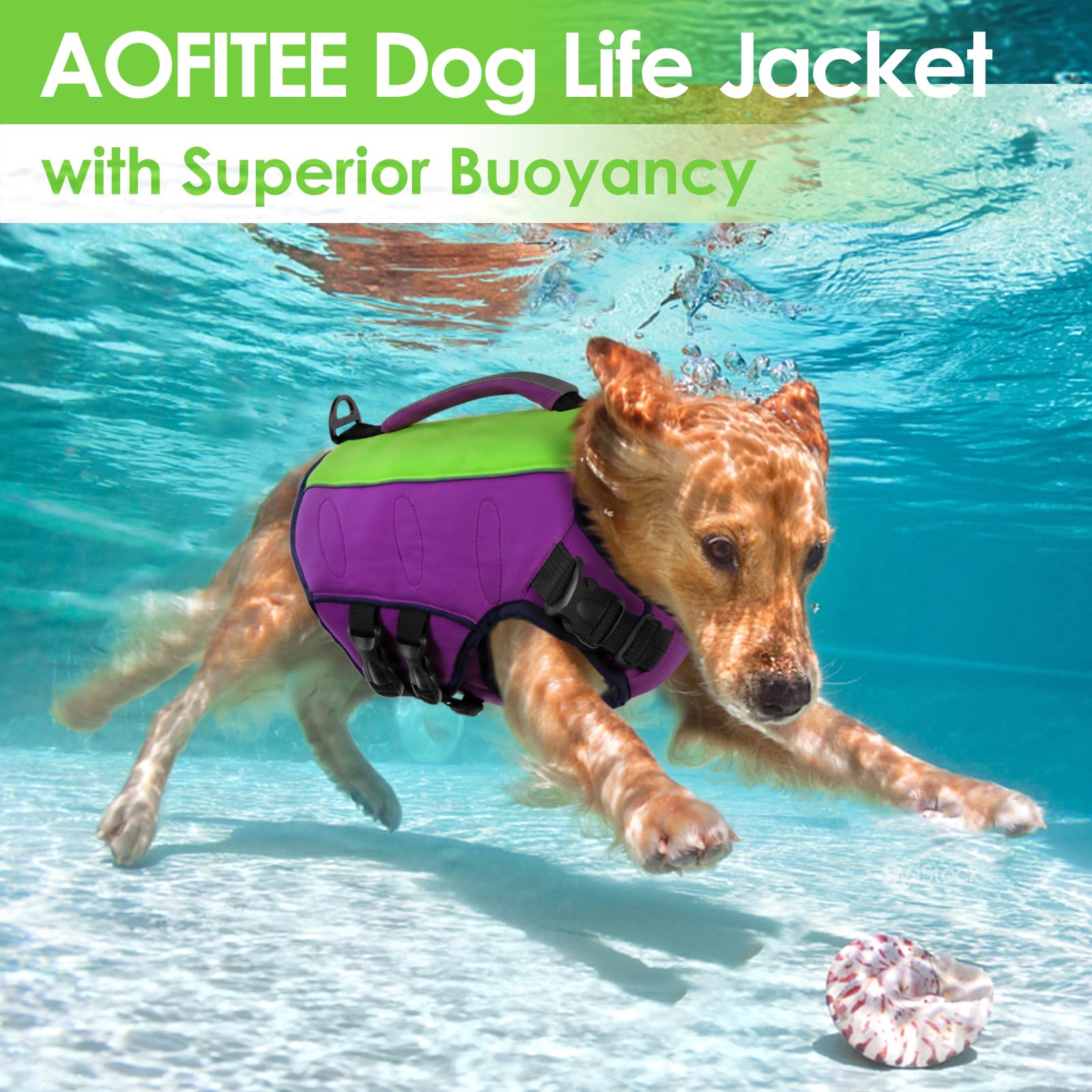 Aofitee Dog Life Jacket Small, Dog Life Vest For Swimming Boating, Ripstop Dogs Swimming Vest With Rescue Handle And Superior Bu