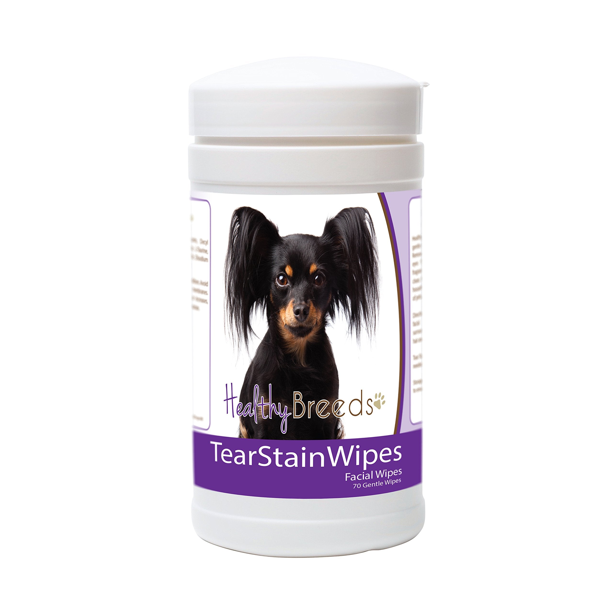 Healthy Breeds Russian Toy Terrier Tear Stain Wipes 70 Count