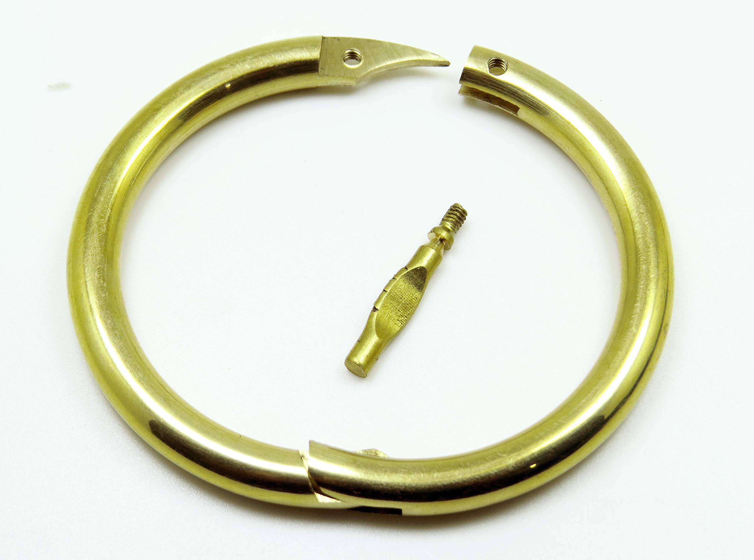Premium Instruments Bull Nose Ring 3 '' Diameter + Screw Brass Cow Veterinary Tools (1)