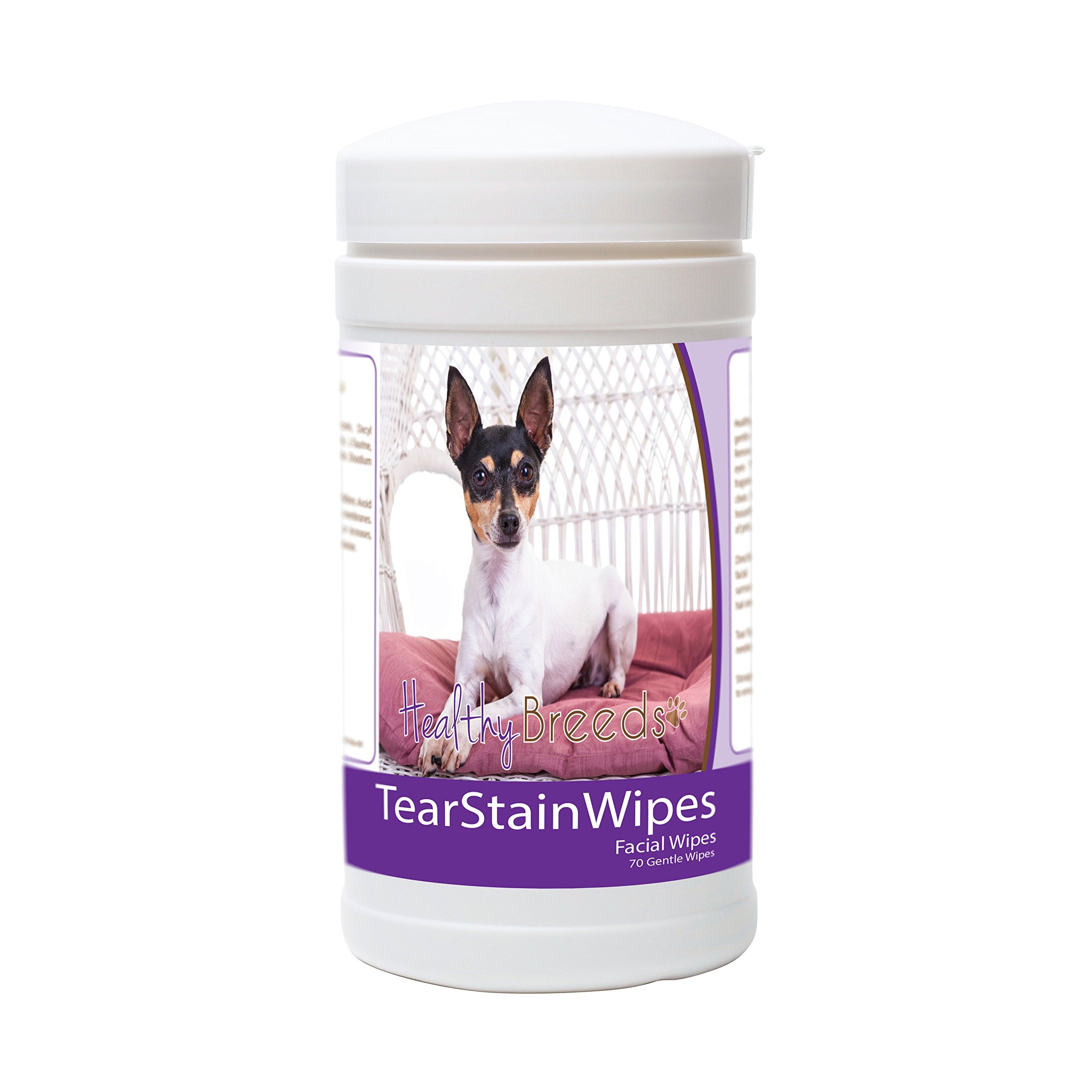 Healthy Breeds Toy Fox Terrier Tear Stain Wipes 70 Count
