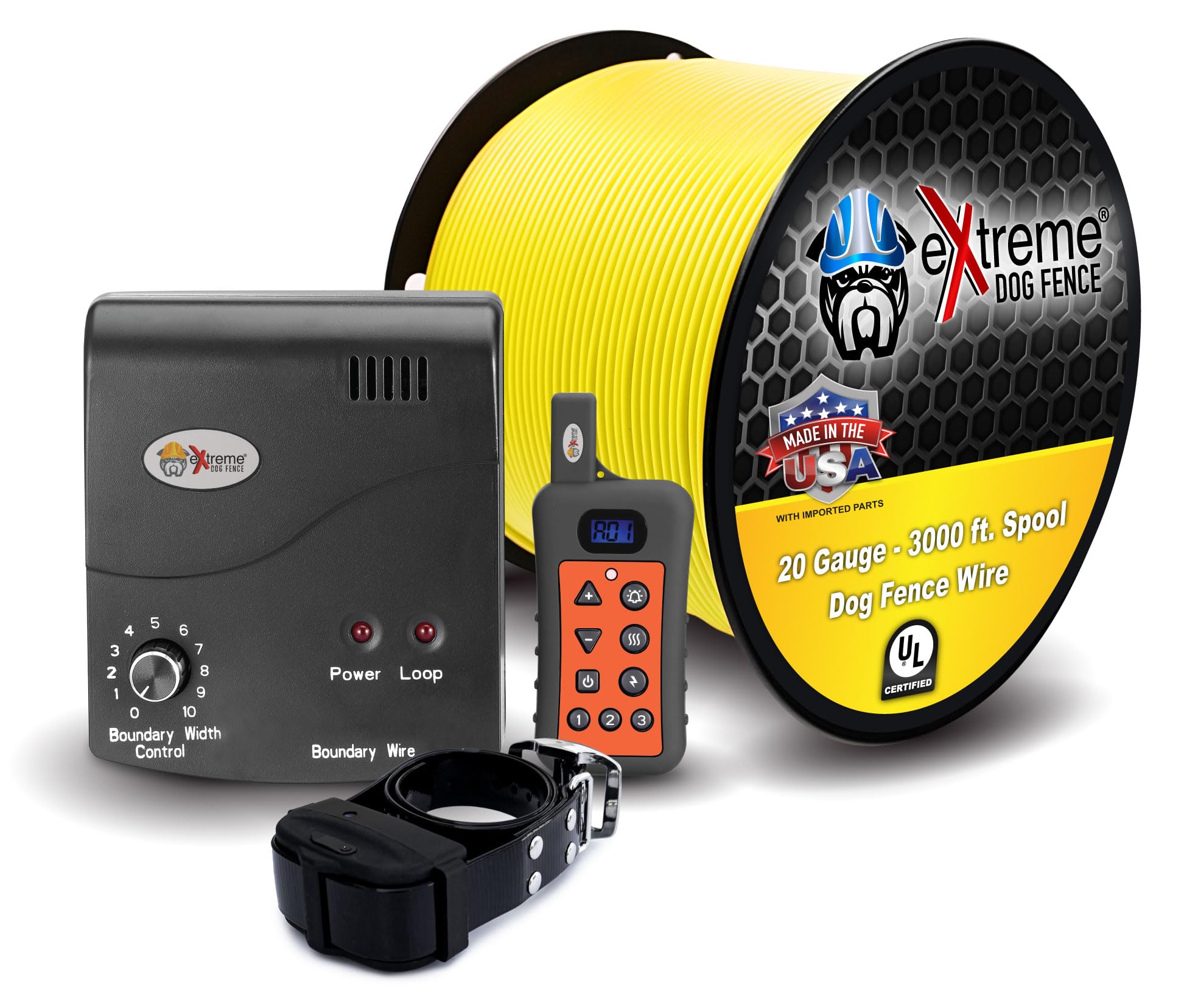 Extreme Dog Fence Electric Dog Fence + Behavior Trainer Contain + Train Dual Feature Solution And Expansion Components - 1 Dog S