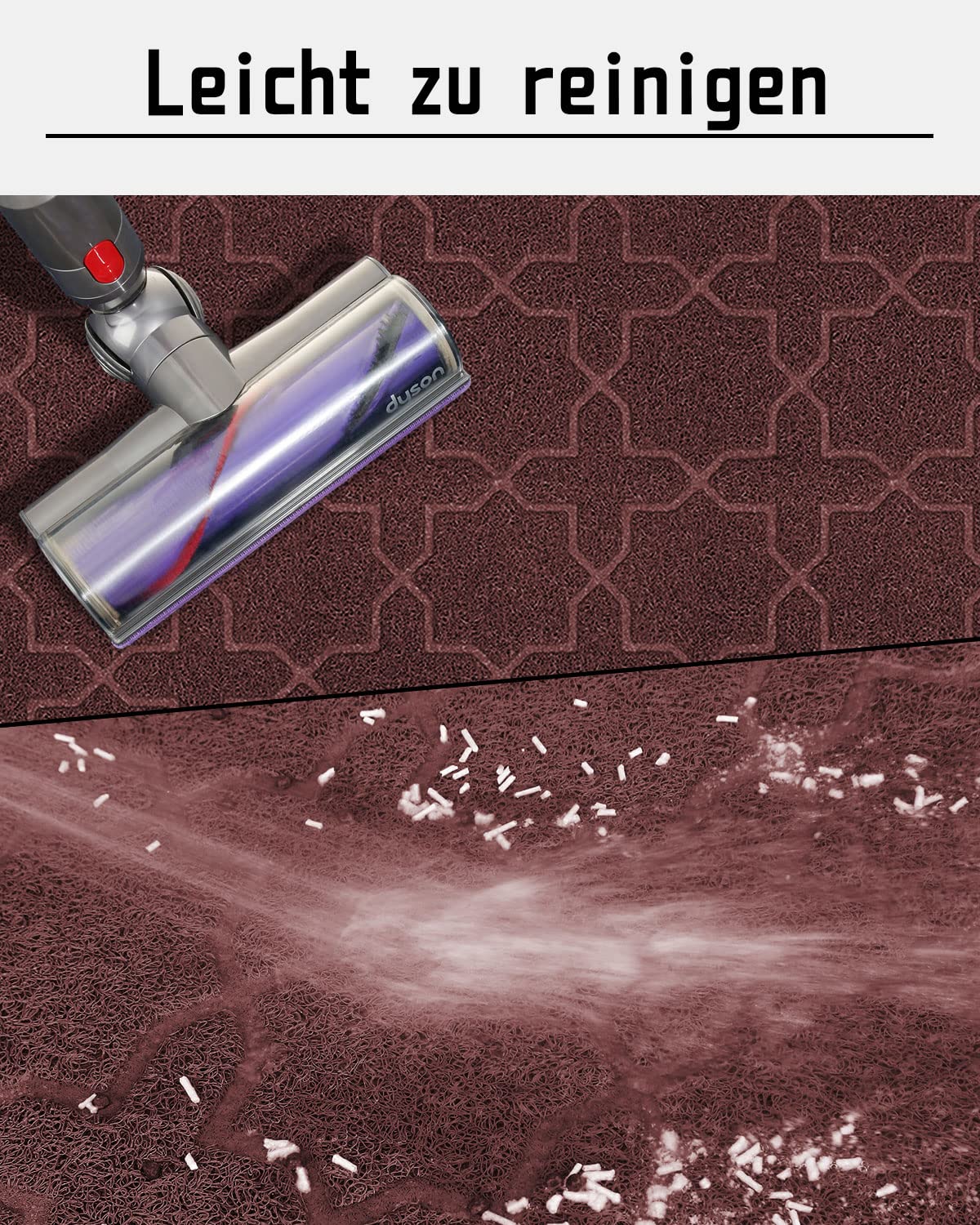 Yimobra Cat Litter Mat, 47.2'X35.4' Litter Box Mat With Litter Lock Mesh, Soft Durable Cat Litter Mat Litter Trapping Mat, Easy To Clean, Non-Slip, Water Resistant, Litter Free Floors, Dark Coffe