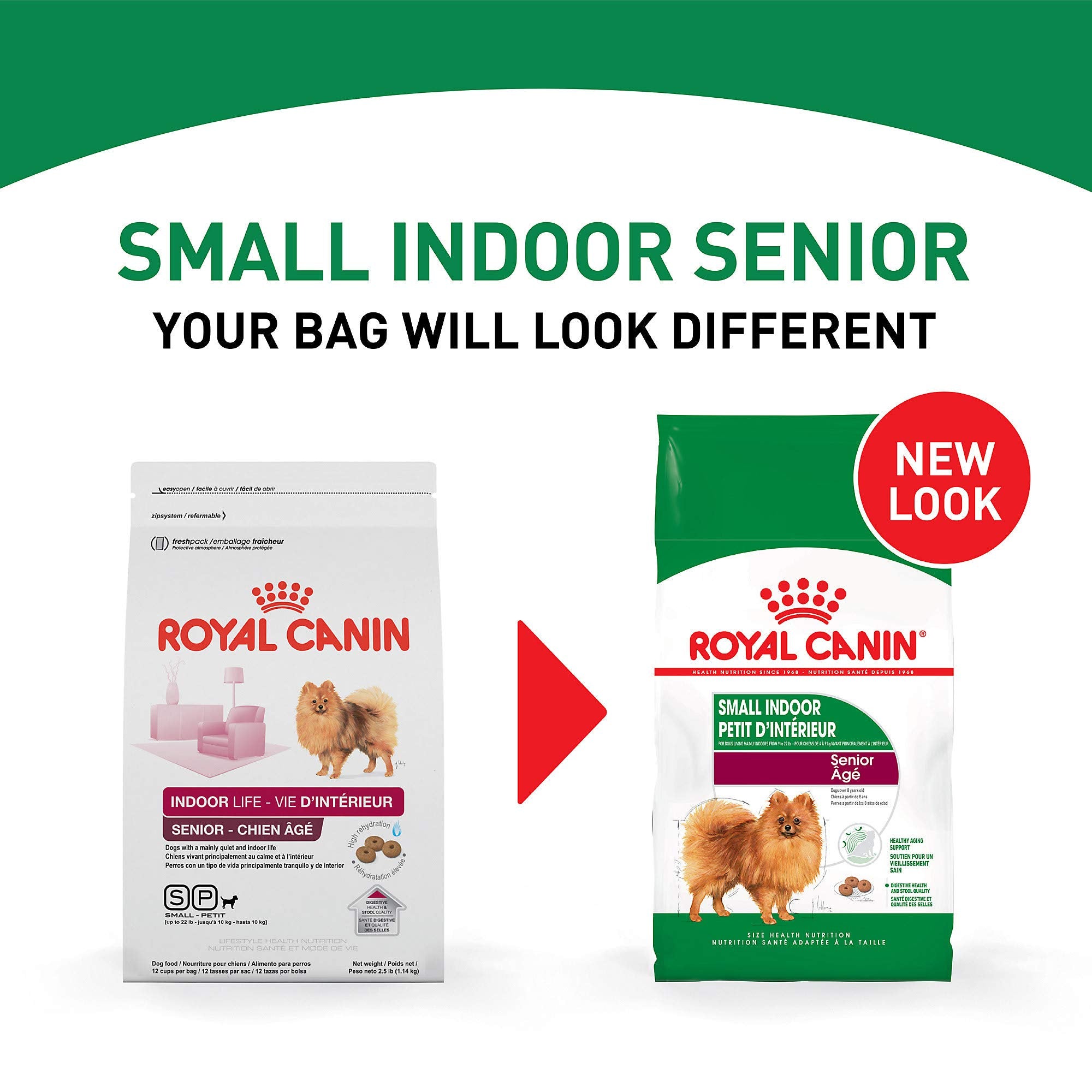 Royal Canin Small Indoor Senior Dry Dog Food, 2.5 lb bag