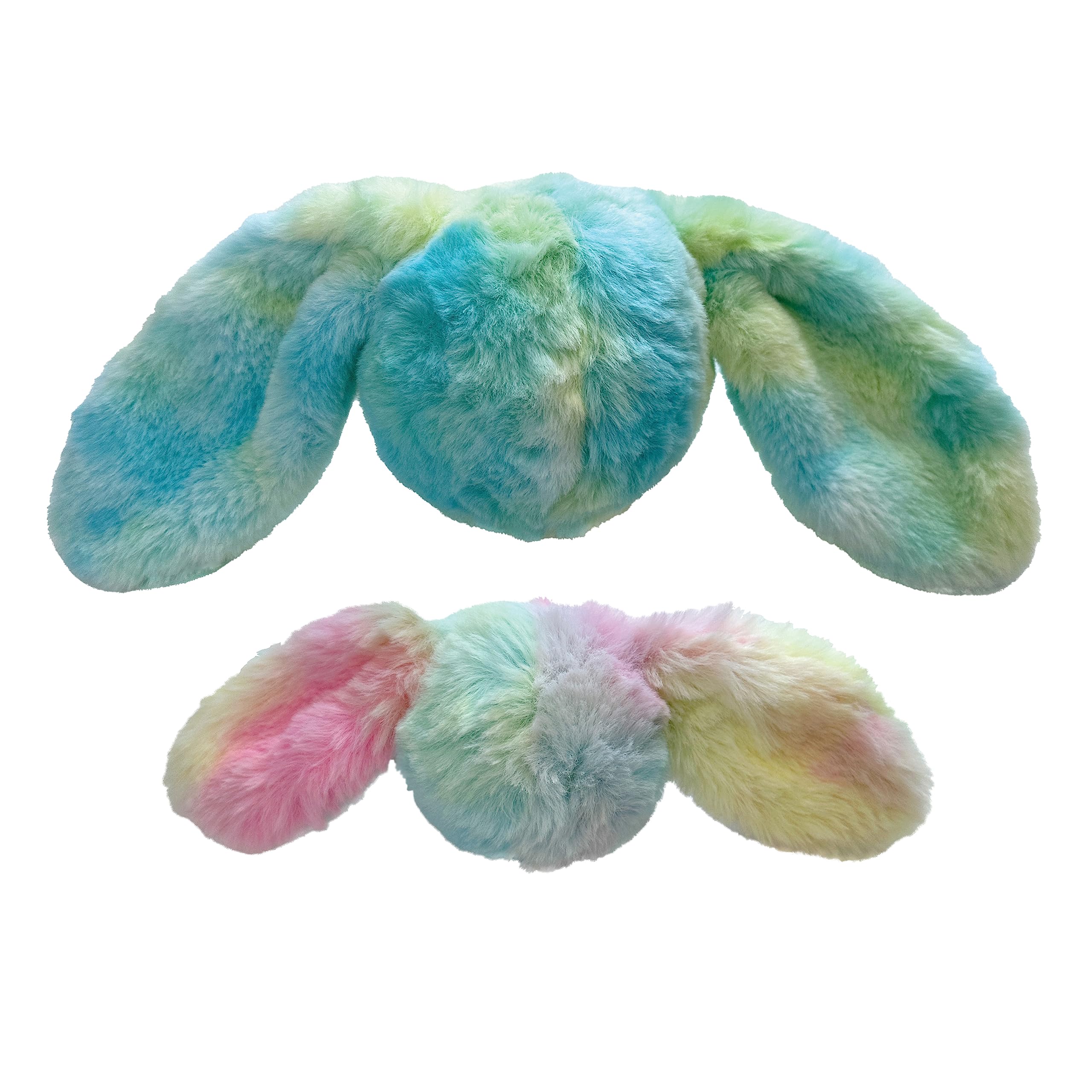 Foufit Foufoubrands Fuzzy Wuzzy 2-In-1 Tie-Dye Spiker Ball Toy For Dogs, Rainbow, Small