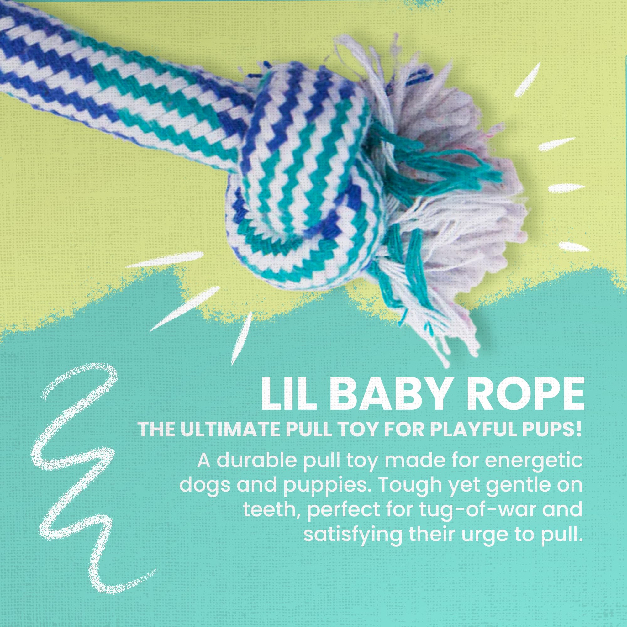 Snugarooz Lil Baby Rope Dog Toy – Durable And Compact Design - Perfect For Small Breeds And Tough Chewers - Ideal For Tugging And Chewing Fun