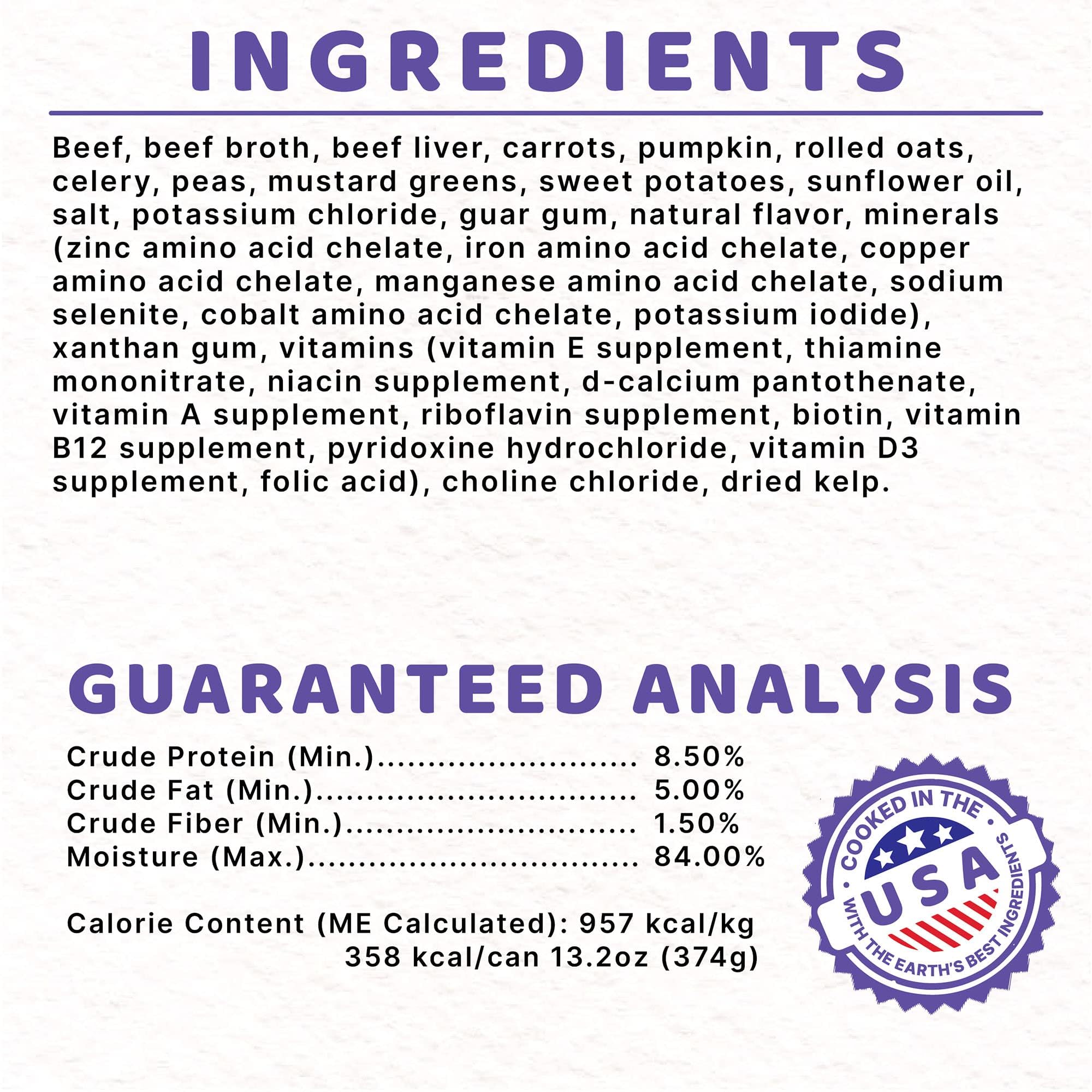 Halo Wet Dog Food Whole Beef Stew Recipe, Healthy Grains Real Meat Canned Dog Food, Meal or Topper, 13.2 Oz Can (Pack of 6)