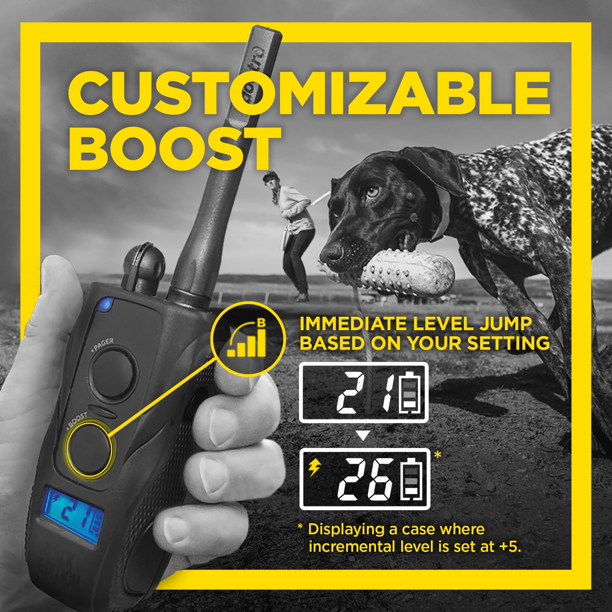 Dogtra 1900S Black Edition With Boost & Lock - Bark Collar For Large Dog, 1-Mile Range Dog Training Collar With Remote, Ipx9K-Ra