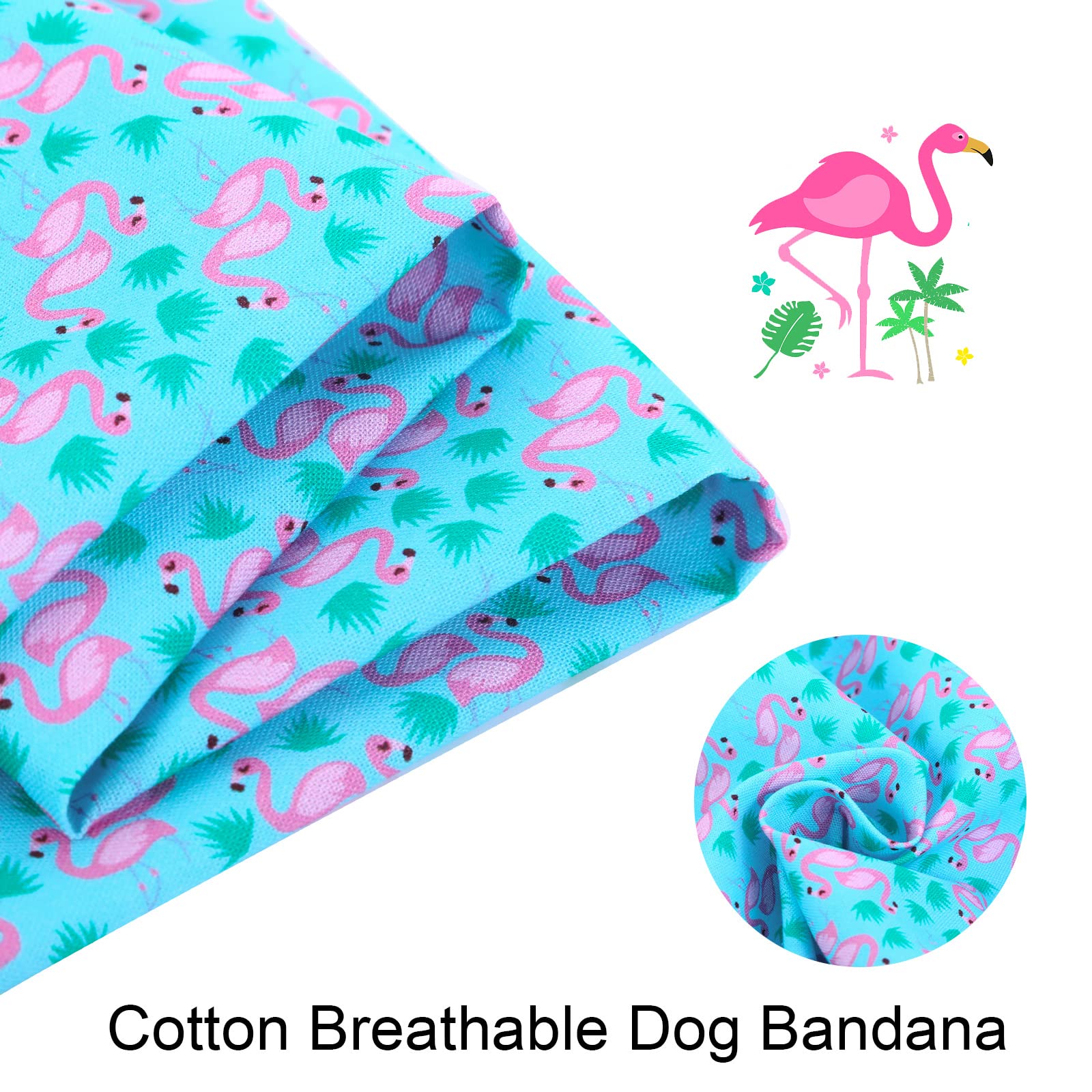 Aring Pet Summer Dog Bandana-Adorable Flamingo Dog Bandanas, Soft Comfortable Dogs Triangle Bibs For Small To Large Boy Girl Dog