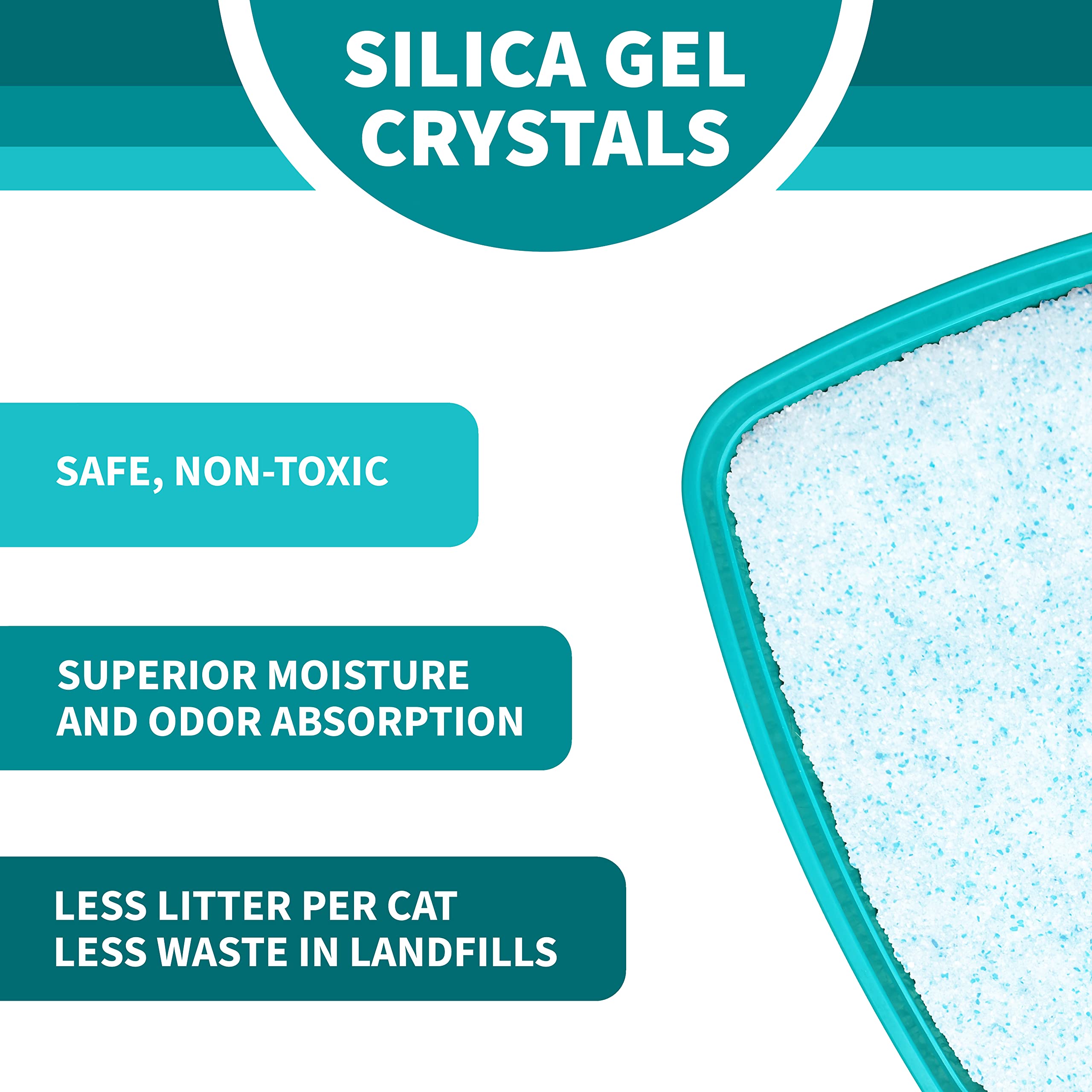 Litter Pearls Crystal Cat Litter With Odorbond- Superior Odor Control, Soft-On-Paws, Low Dust, 7Lb, Micro Fresh