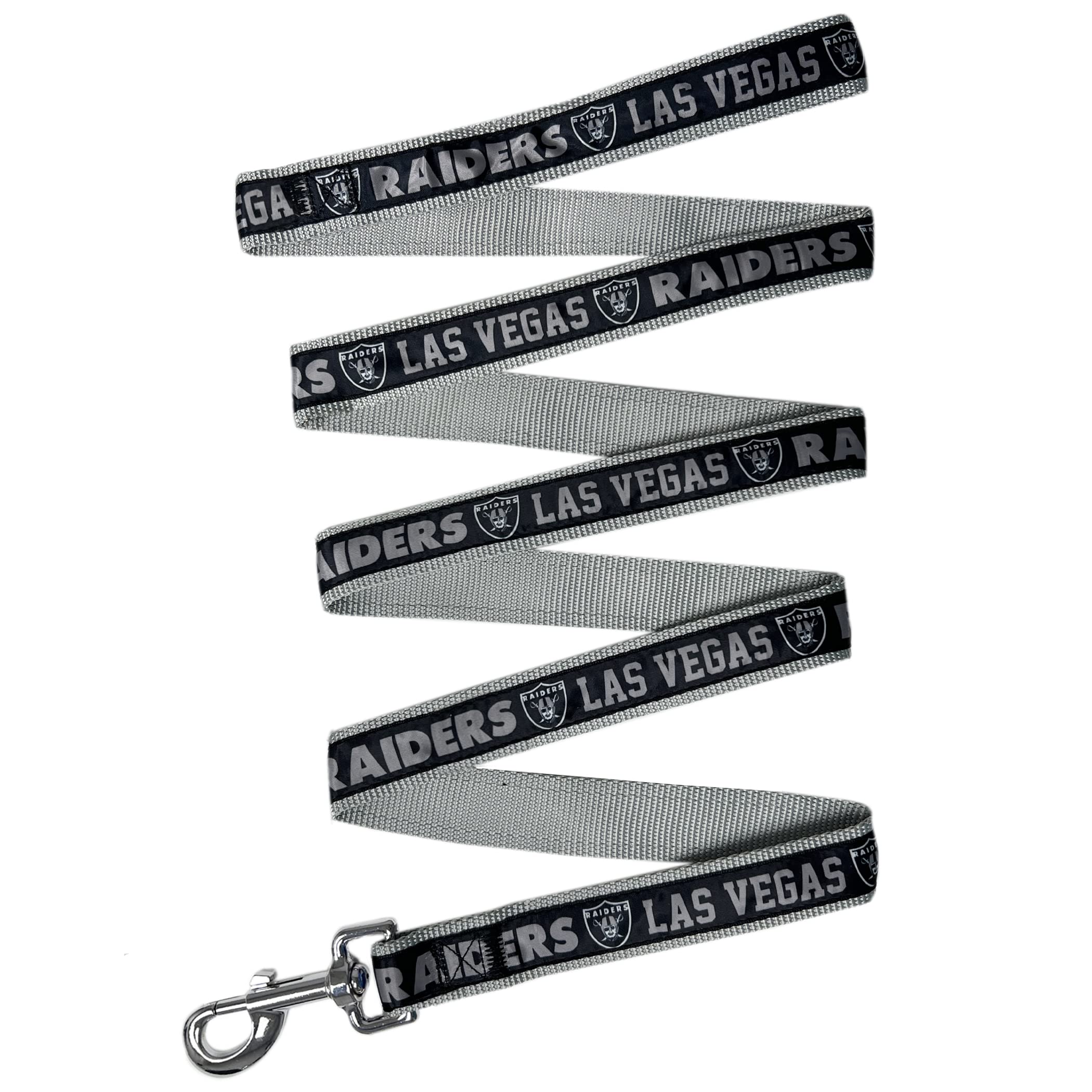 Nfl Pet Las Vegas Raiders Dog Leash, Small Football Team Leash For Dogs & Cats - Shiny & Colorful, Licensed By The Nfl