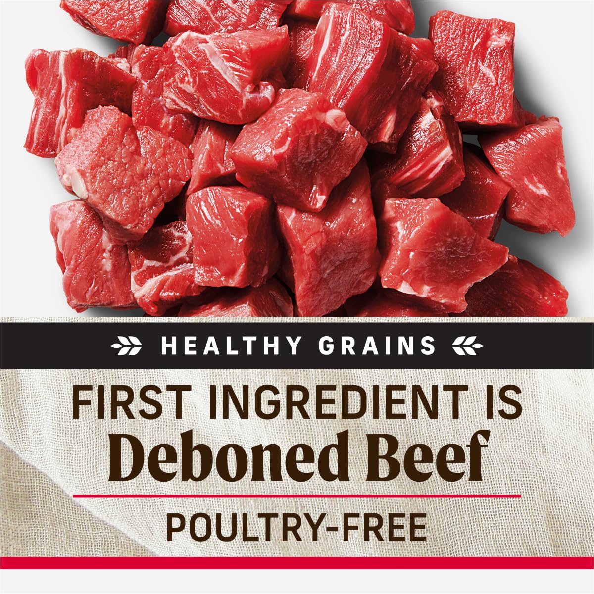 Merrick Backcountry Healthy Grains Kibble With Freeze Dried Raw Pieces, Great Plains Red Meat Recipe Dog Food - 4.0 lb. Bag