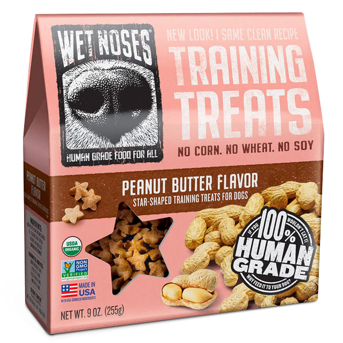 Wet Noses Little Stars Dog Training Treats – For All Pet Sizes, Breeds – All-Natural Puppy Treat – 100% Human-Grade – Delicious Snacks To Train Dogs, Puppies – Peanut Butter, 9 Oz.