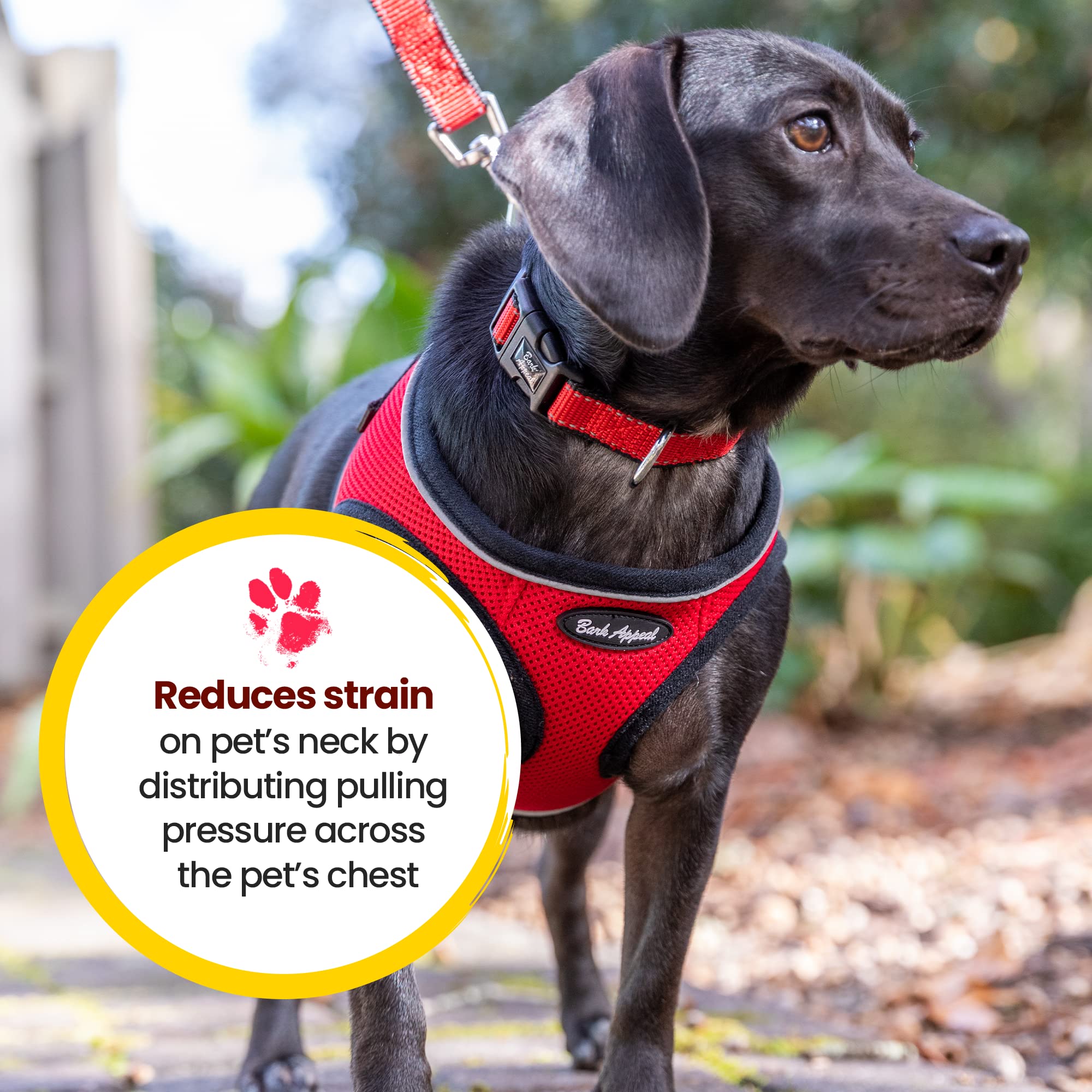 Bark Appeal Step-In Dog Harness, Mesh Step In Dog Vest Harness For Small & Medium Dogs, Non-Choking With Adjustable Heavy-Duty Buckle For Safe, Secure Fit - (Xl, Lavender)