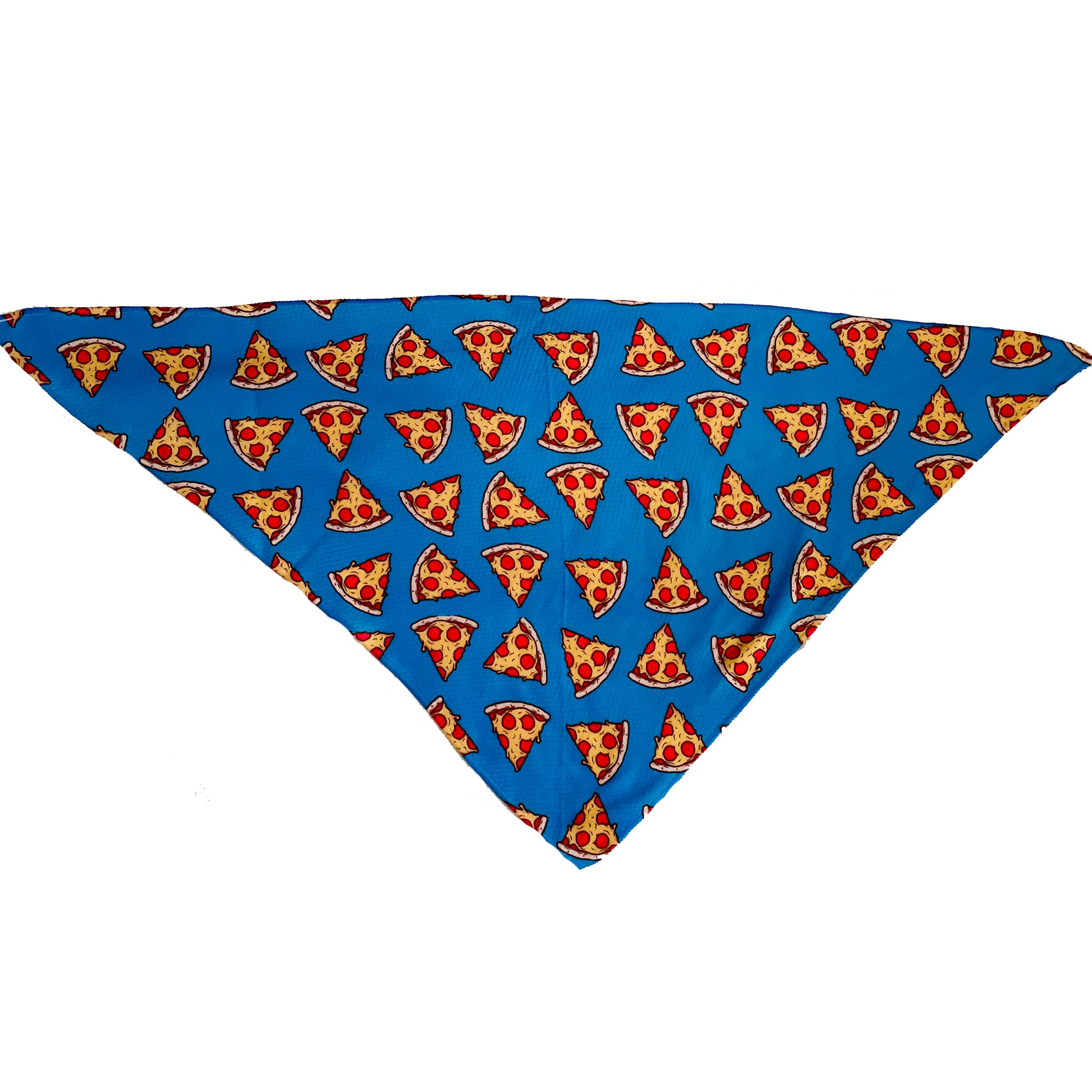 Cutie Ties Pizza Dog Bandana – Cooling Material - Premium Bandanas For Dogs - Fancy Bandanas - Cute Dog Bandanas In Two Sizes - Dog Bandana For All Breeds (Pizza, Large (19.5' X 19.5' X 24'))