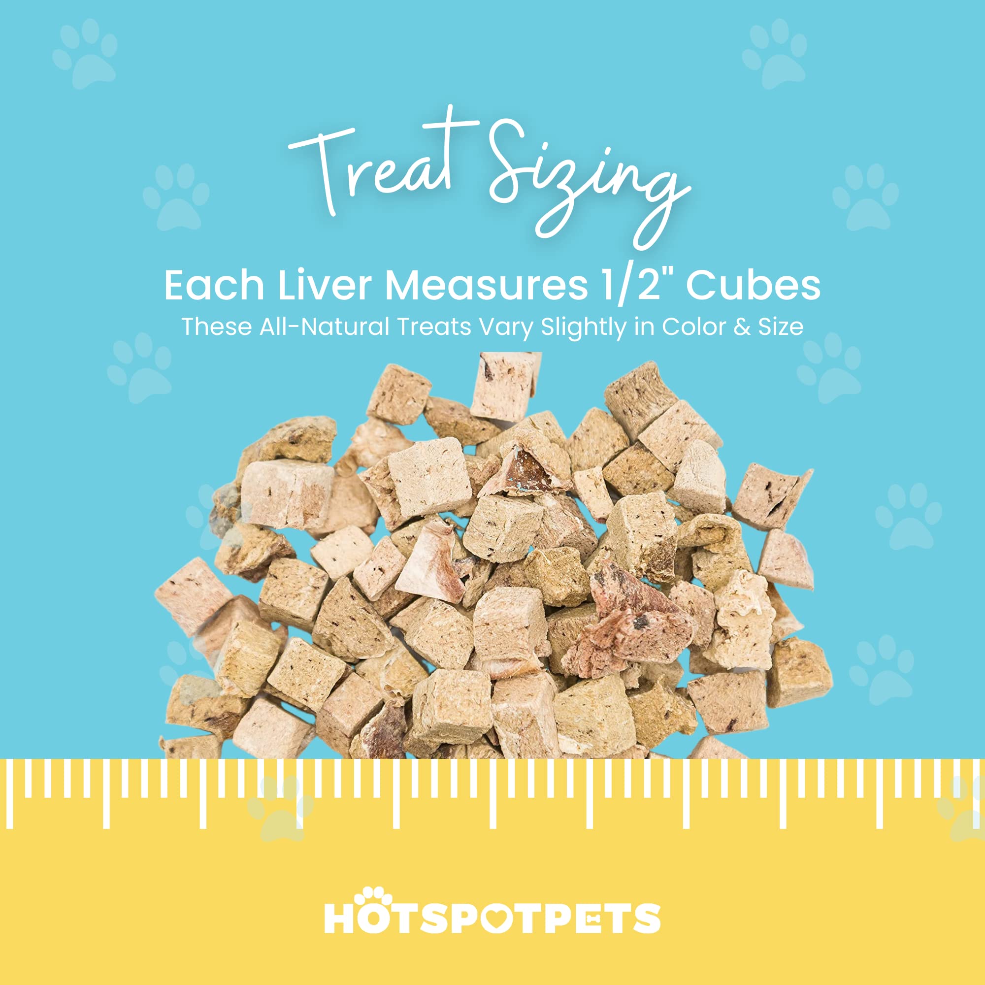 hotspot pets Freeze Dried Beef Liver Treats for Cats & Dogs - 1LB Big Bag- Made in USA,Single Ingredient, All Natural Grain-Free