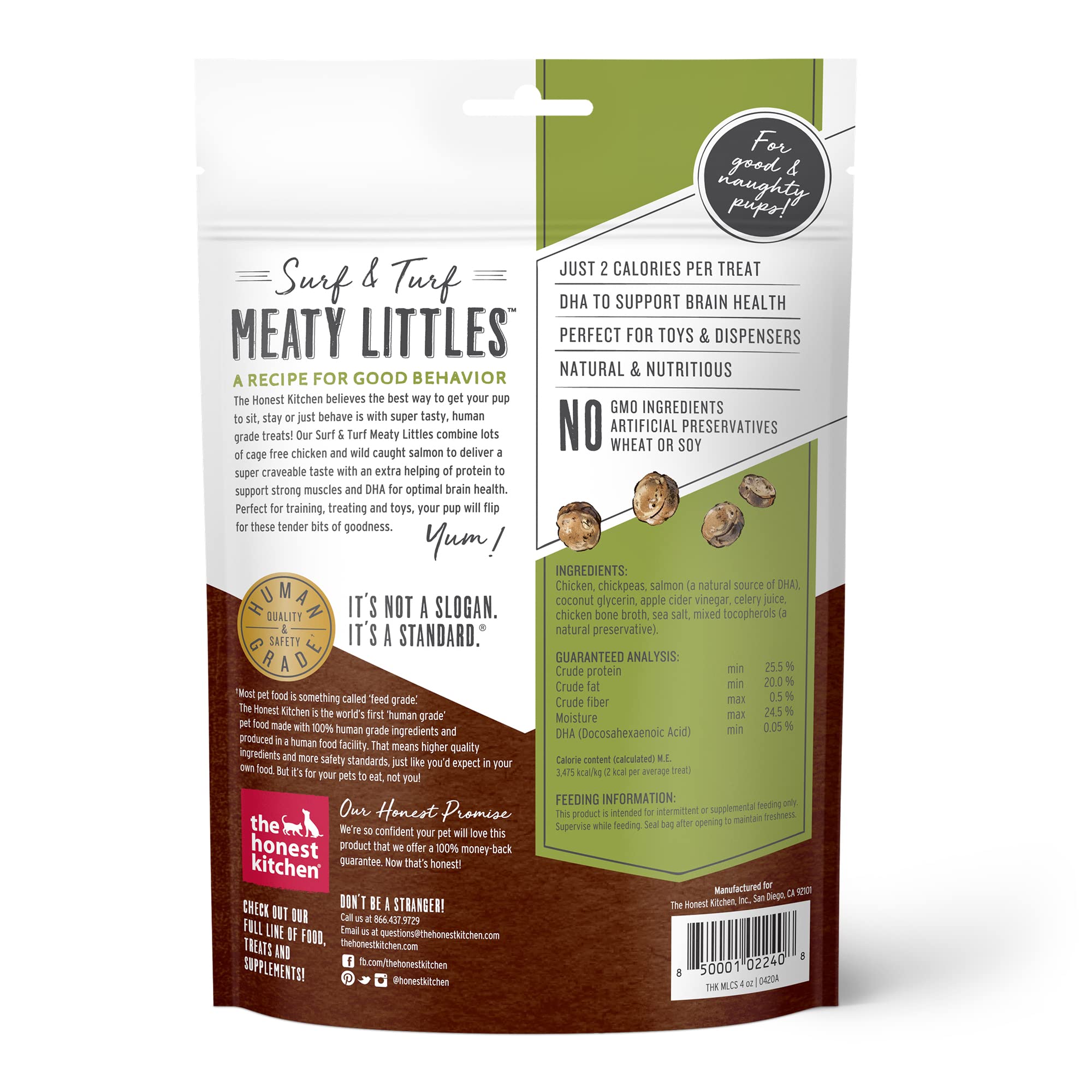 Honest Kitchen Dog Surf and Turf Meaty Lils Chicken 4oz.