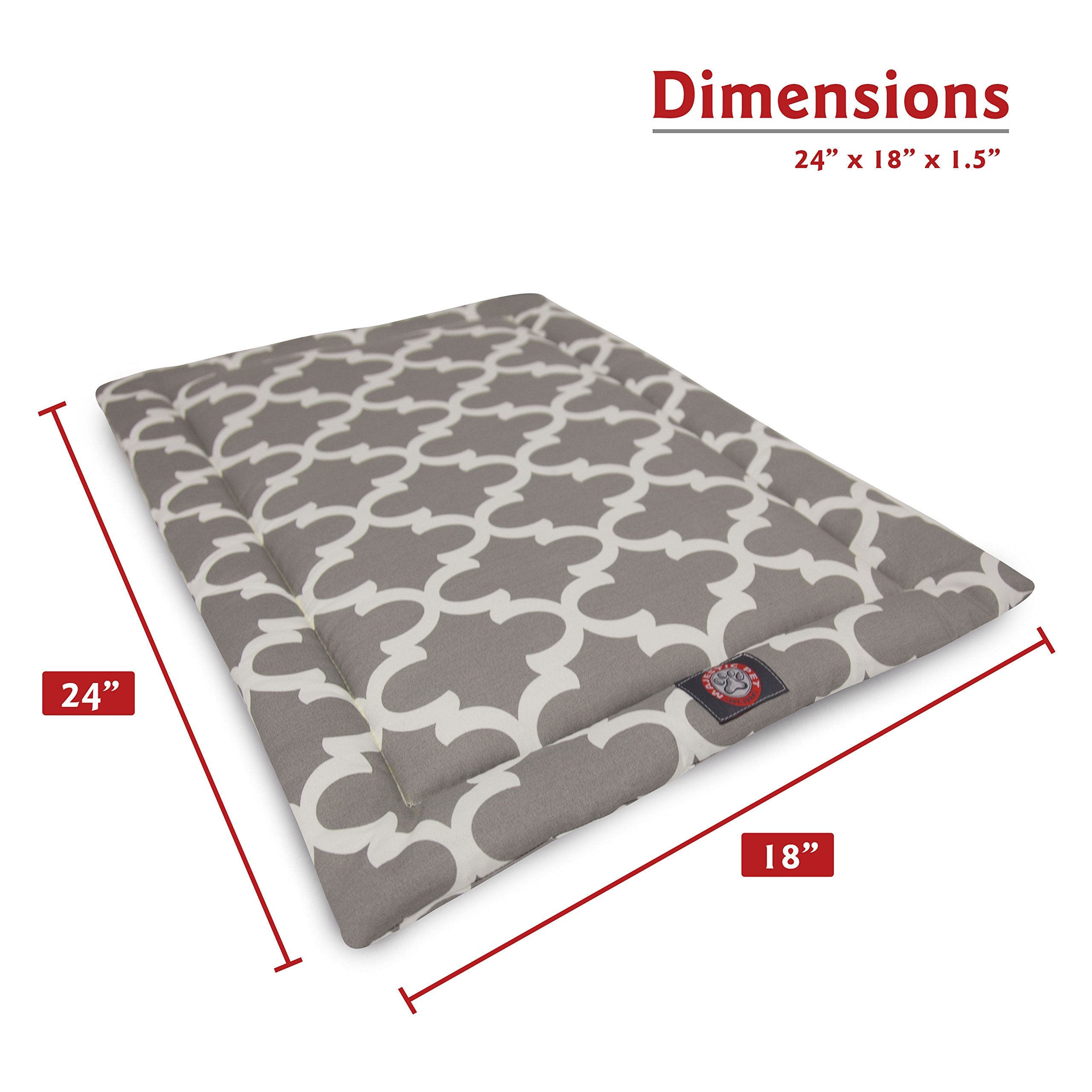 24' Trellis Gray Crate Dog Bed Mat By Majestic Pet Products