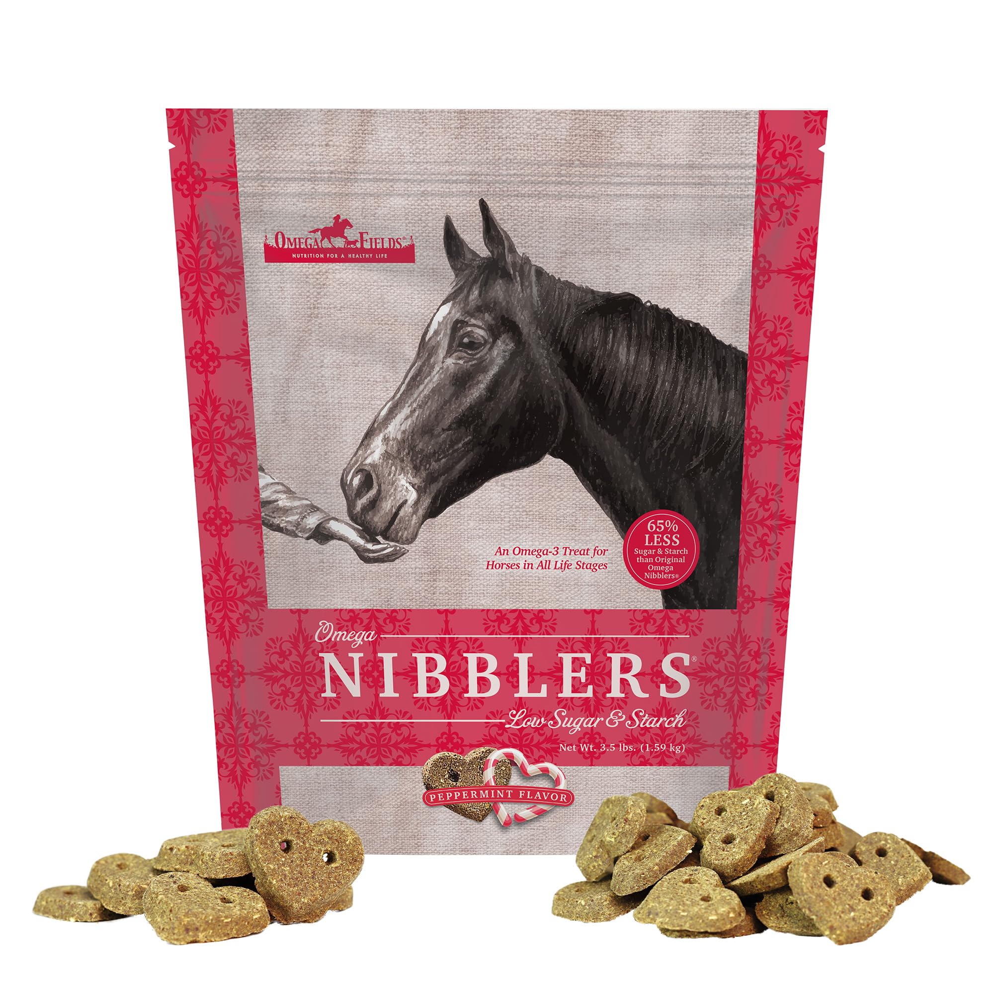 Omega Nibblers Low Starch and Sugar Treats Peppermint Flavored
