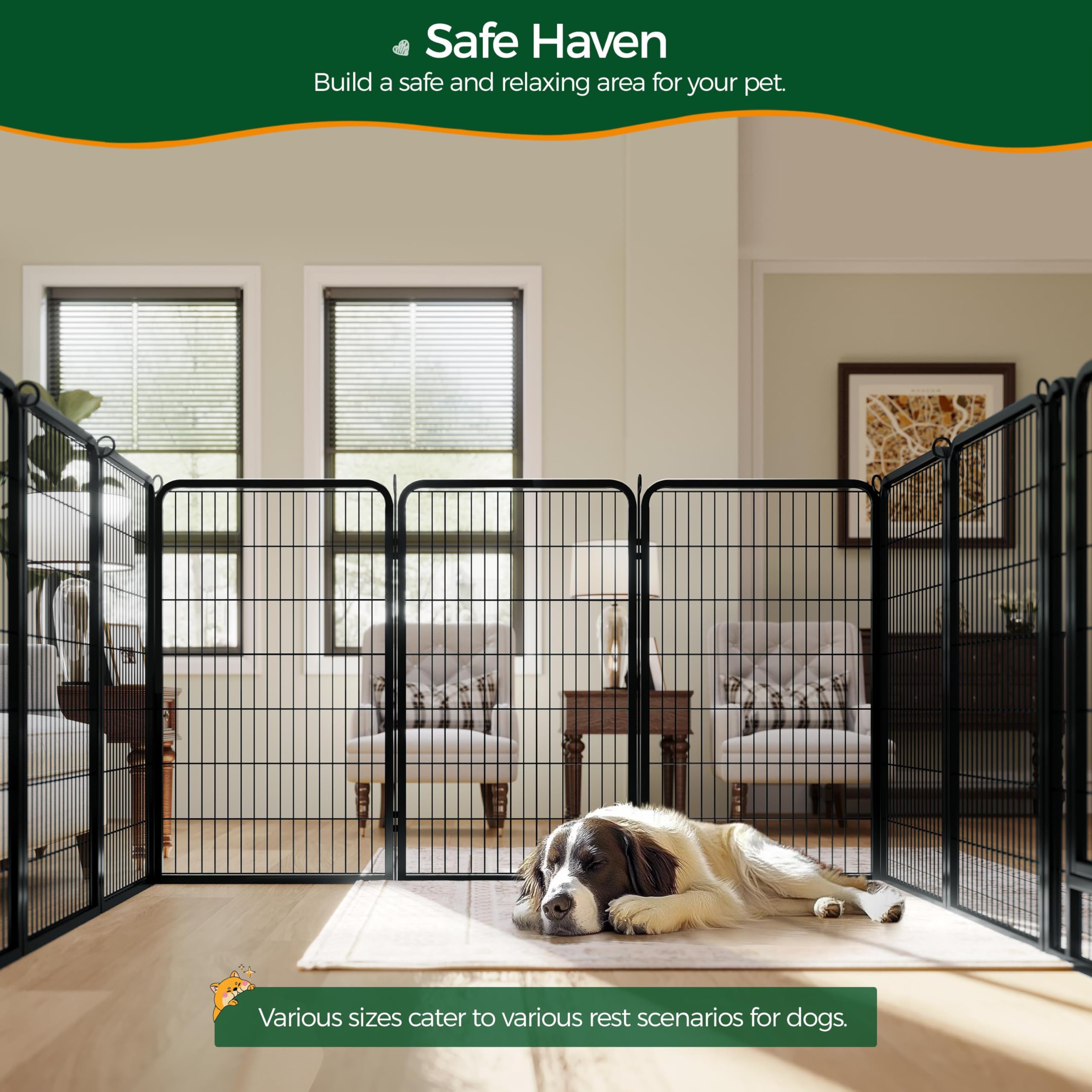 Yaheetech Dog Playpen Outdoor, 47 Inch 24 Panels Dog Pen Indoor Heavy Duty Puppy Exercise Pen Metal Pet Fence For Rv Camping/Yar