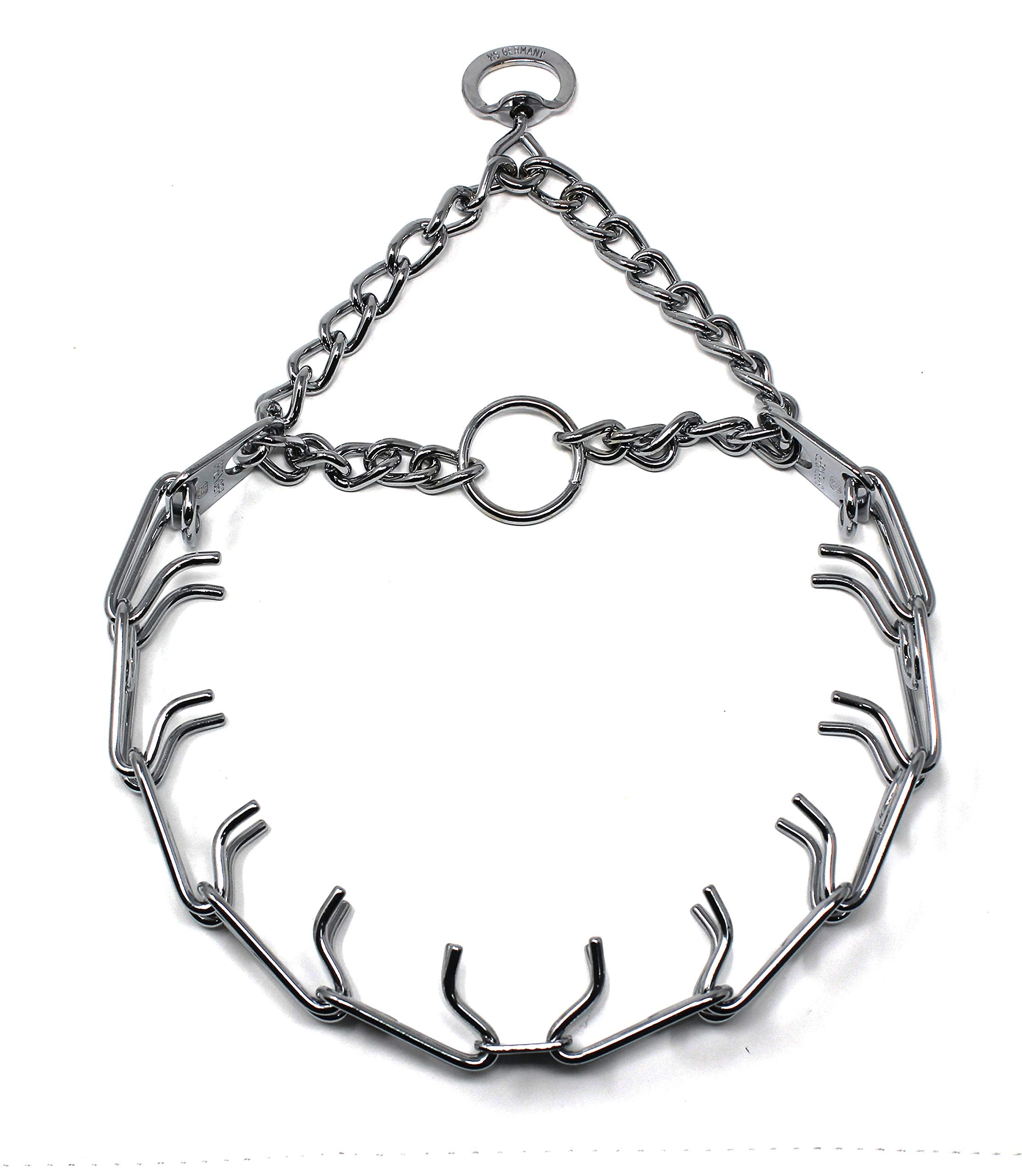 Herm Sprenger Prong Dog Training Collar Ultra-Plus Chrome Plated Steel Pet Pinch Anti Pull Collar For Dogs Made In Germany 22In X 3.0Mm (Neck Size Up To 18In) Medium
