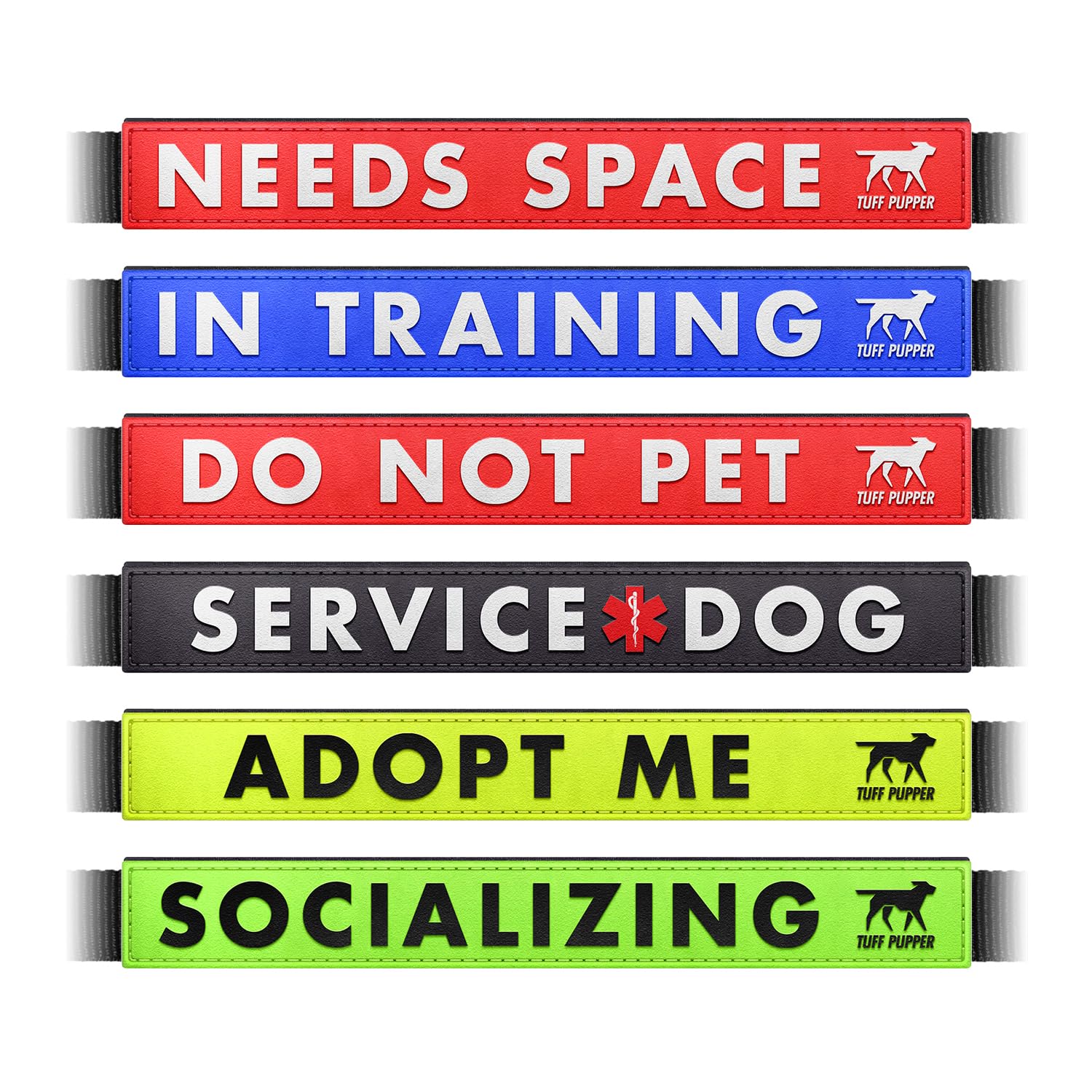 Tuff Pupper Waterproof Leash Sleeve | Fits Any Standard Size 1 Inch Wide Leash | Dual Sided Message | Durable Neoprene & Silicon