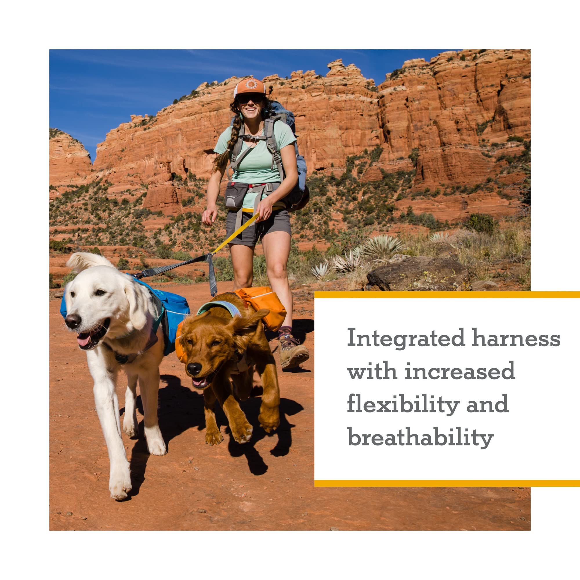 Ruffwear, Approach Dog Backpack, Hiking and Camping Pack with Saddlebags, Blue Dusk, Medium