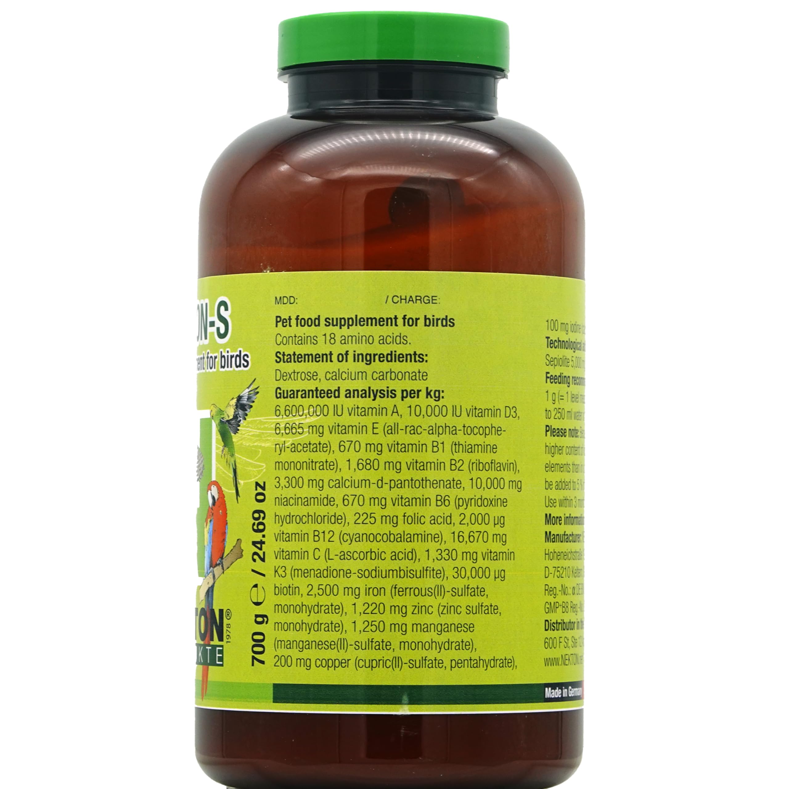 Nekton S Multi-Vitamin for Birds, 700gm, Model: 201750