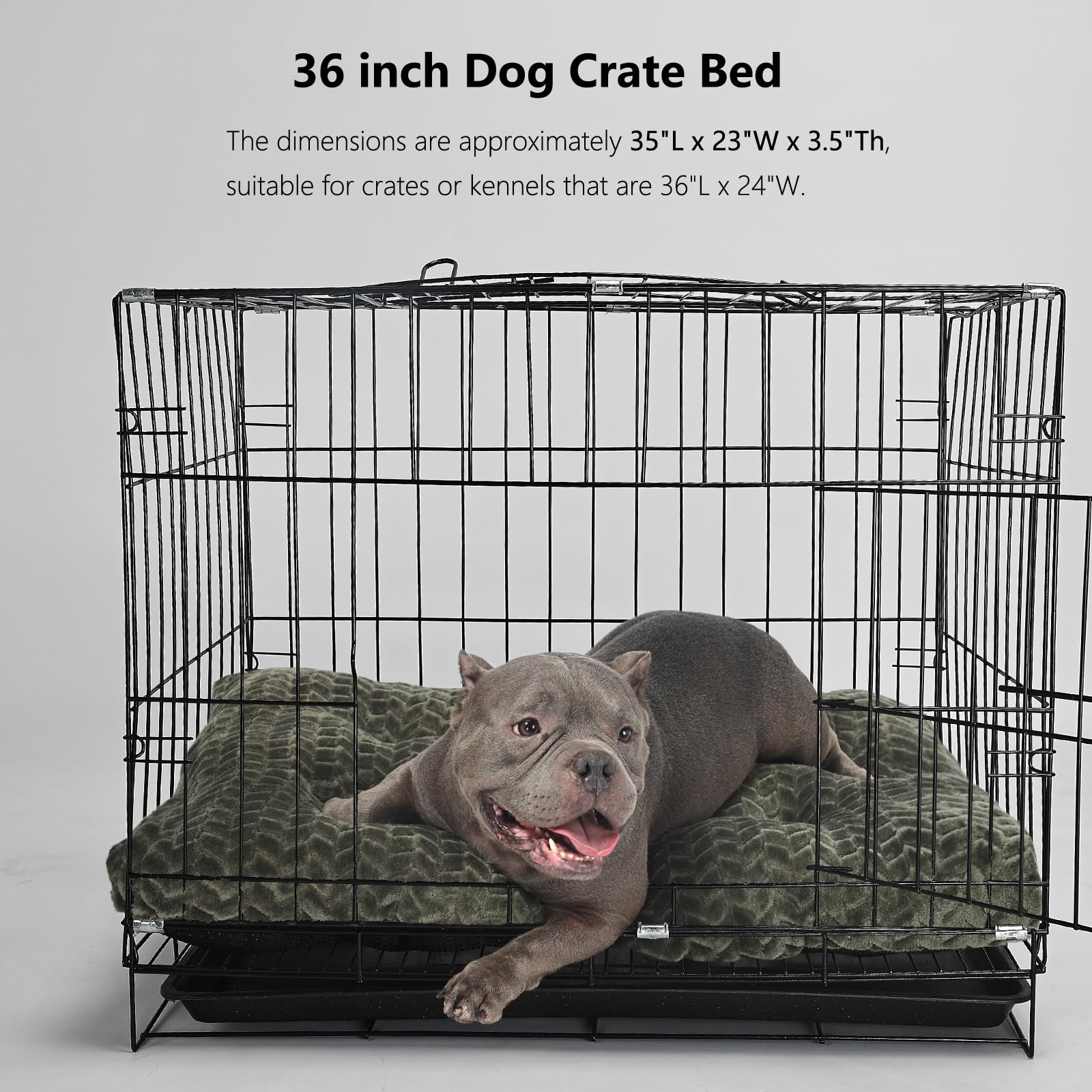 Necesitar 36Inch Dog Crate Bed For Medium Large Dogs Washable Ultra Soft And Fluffy Kennel Pad With Anti-Slip Pet Pillow Cushion