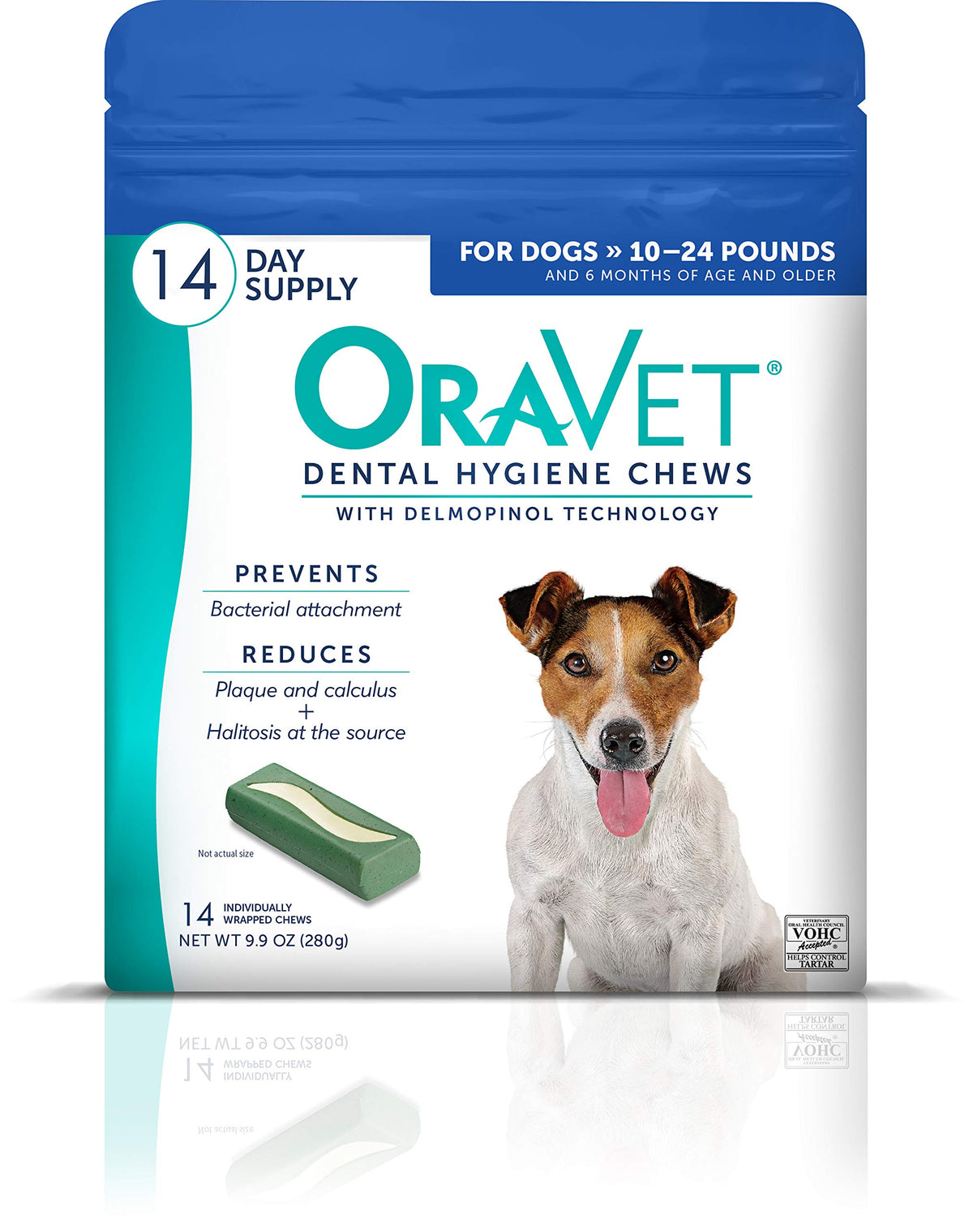 Oravet Dental Hygiene Chews For Small Dogs, Oral Care With Delmopinol, Vanilla Flavor, 14 Count